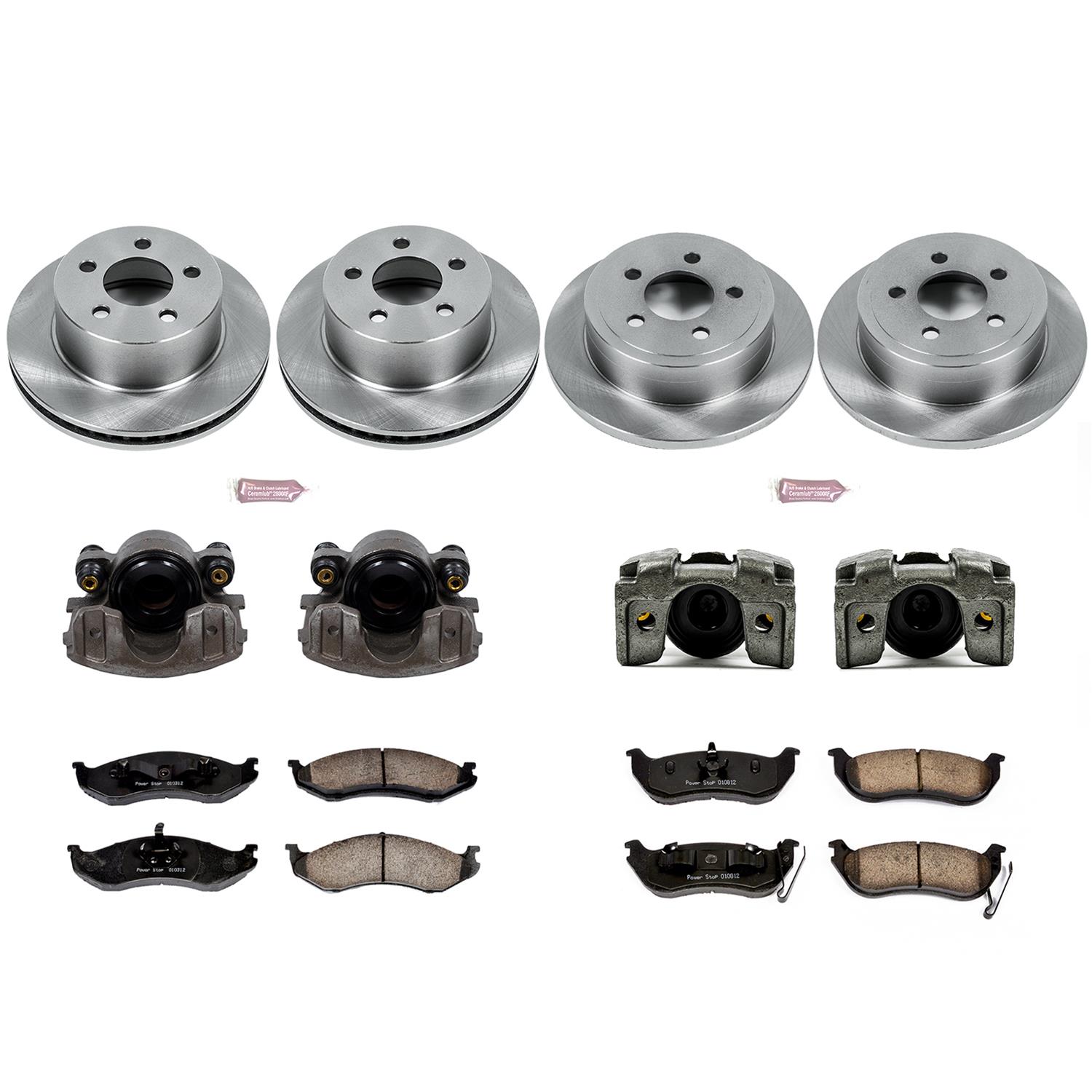 Power Stop 03-06 Jeep Wrangler Front & Rear Autospecialty Brake Kit w/Calipers (1x psbKCOE2152, 1x psbKCOE2197) thumbnail 2