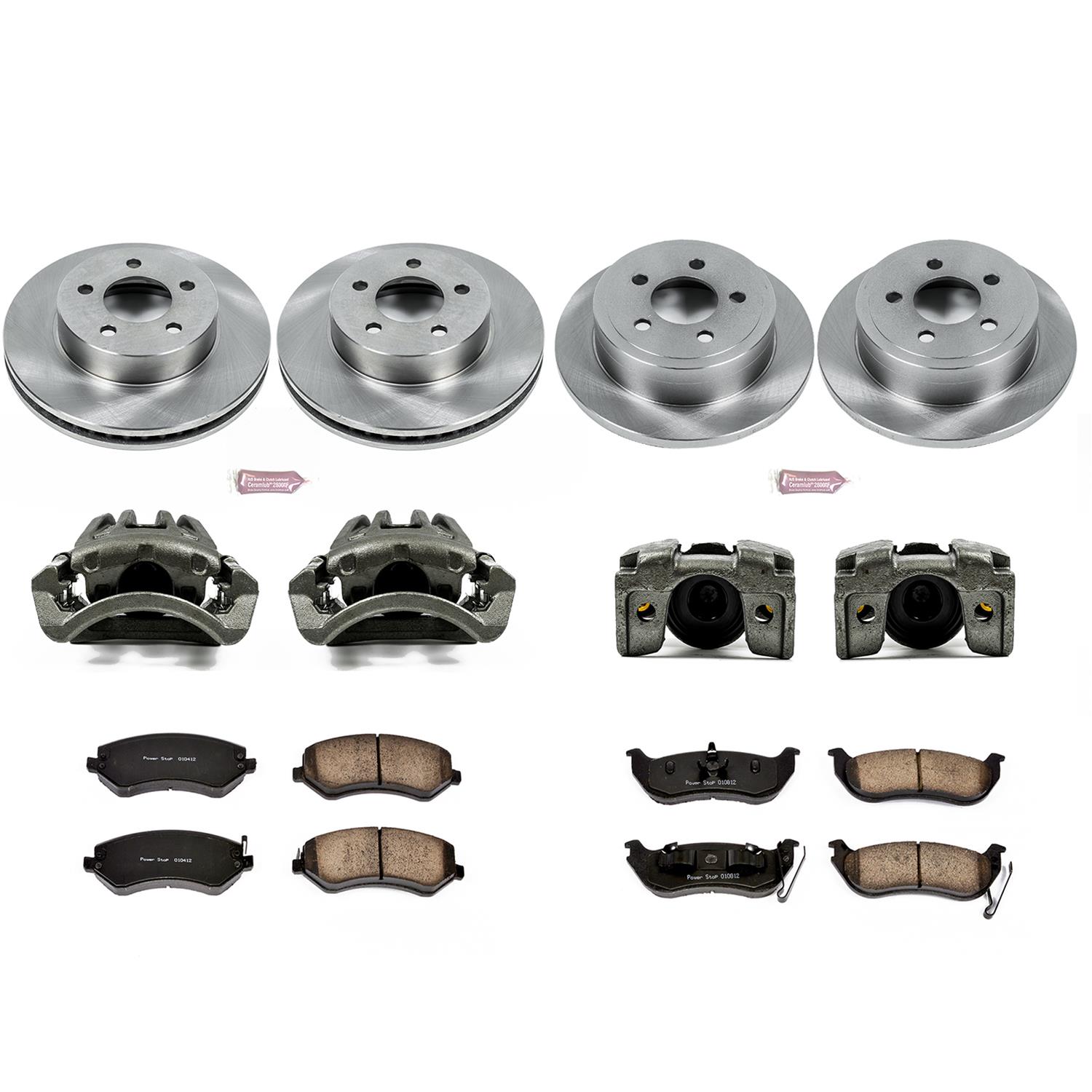 Power Stop 03-07 Jeep Liberty Front & Rear Autospecialty Brake Kit w/Calipers (1x psbKCOE2160, 1x psbKCOE2197) thumbnail 2