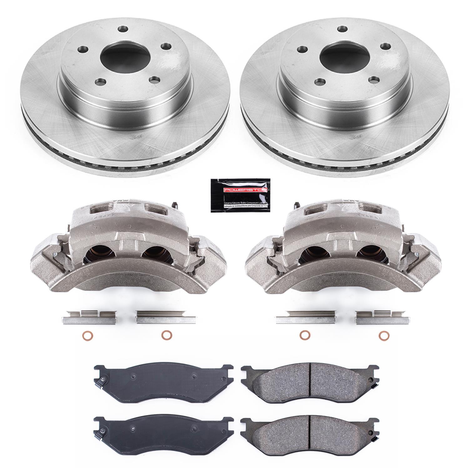 PowerStop Z17 Evolution Plus Stock Replacement Brake Kits with Calipers for 2004-2006 DURANGO - KCOE2165A Disc Kit, Replacement, Front, Solid Surface, Dodge, Kit thumbnail 2