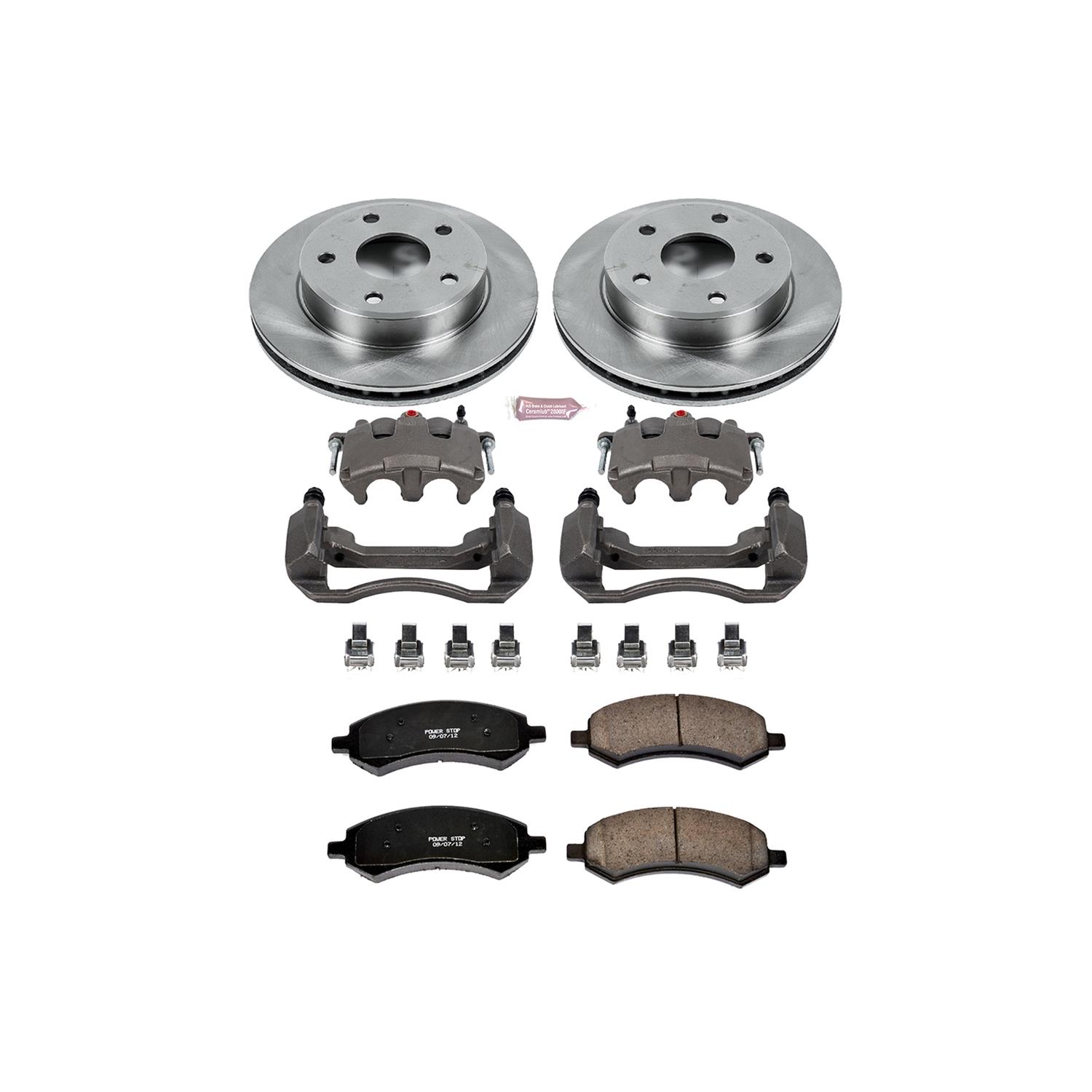 Power Stop 06-09 Mitsubishi Raider Front Autospecialty Kit w/Cals (1x psbL5009, 2x psbAR8763, 1x psbL5008, 1x psb16-1084) thumbnail 2