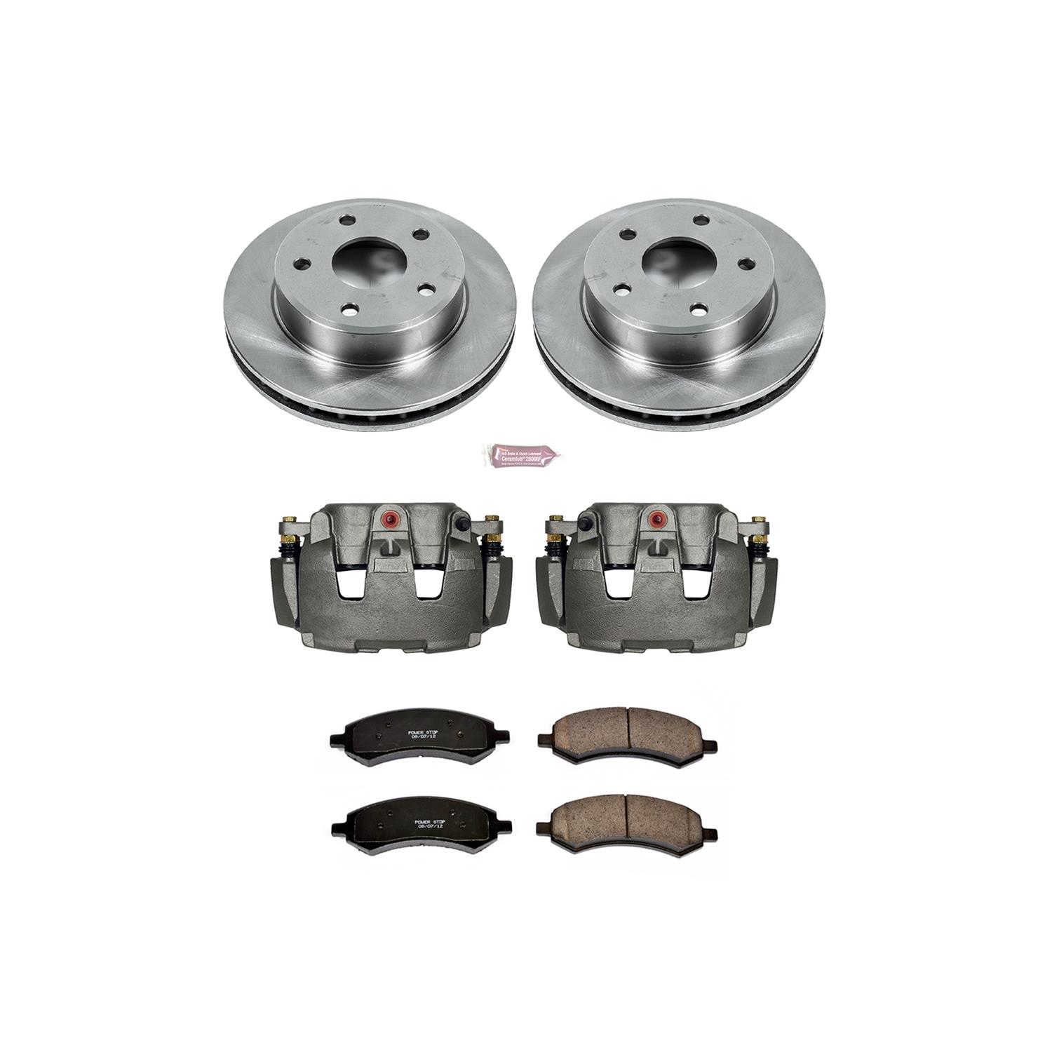 Power Stop 2011 Ram Dakota Front Autospecialty Kit w/Cals (1x psbL5055, 2x psbAR8763, 1x psbL5054, 1x psb16-1084) thumbnail 2