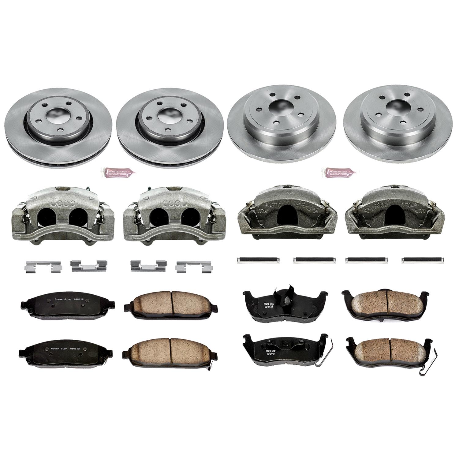 Power Stop 06-10 Jeep Commander Front & Rear Autospecialty Kit w/Cals (Bundled Kit) thumbnail 2