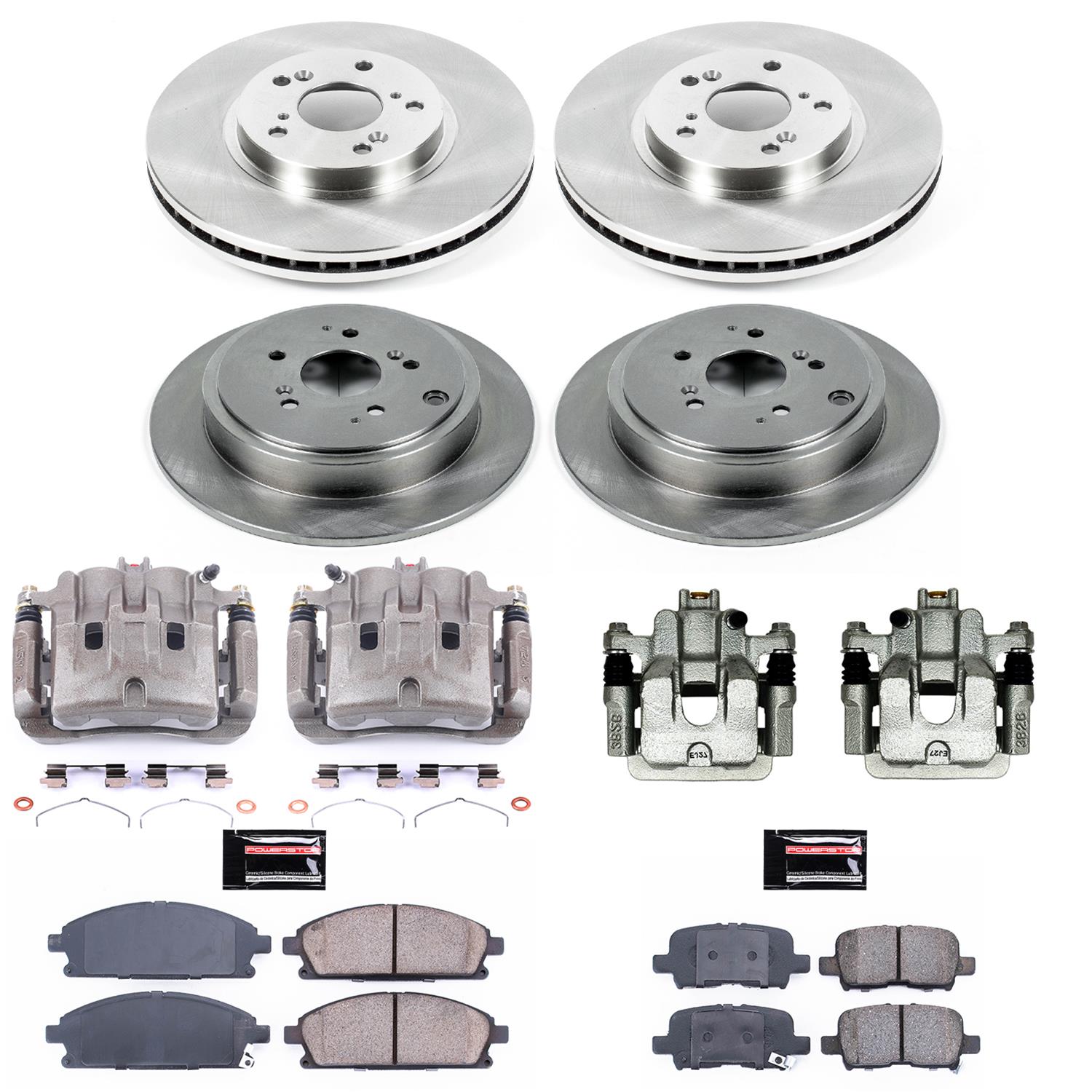 Power Stop 03-06 Acura MDX Front & Rear Autospecialty Brake Kit w/Calipers (1x psbKCOE2290, 1x psbKCOE2382) thumbnail 2