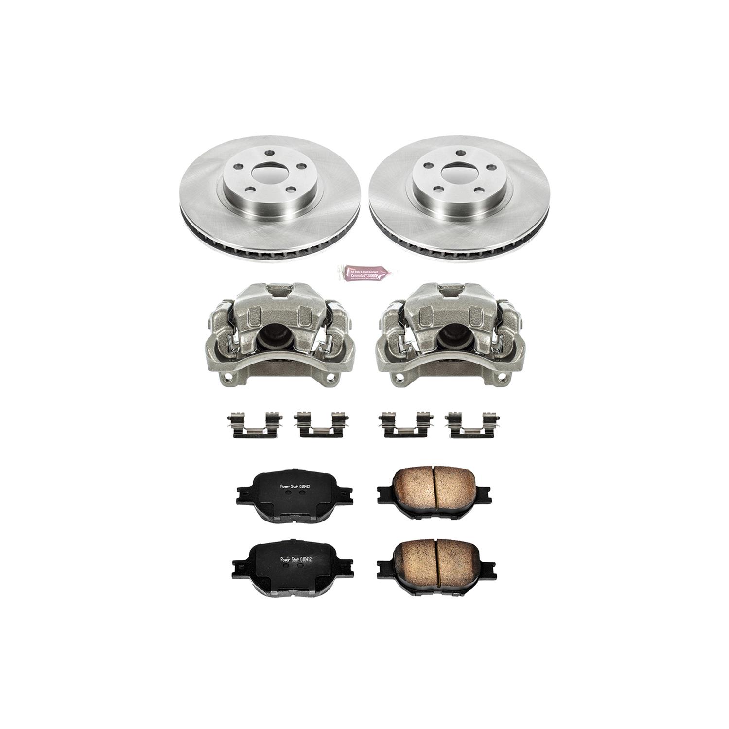 Power Stop KCOE2313 Power Stop Z17 Evolution Plus Stock Replacement Brake Kits with Calipers