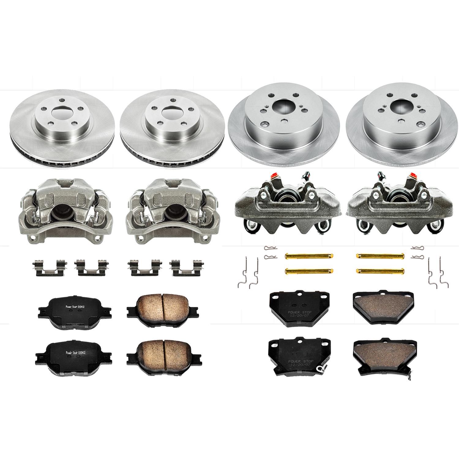 Power Stop 03-05 Toyota Celica Front & Rear Autospecialty Brake Kit w/Calipers (1x psbKCOE2318, 1x psbKCOE2313) thumbnail 2