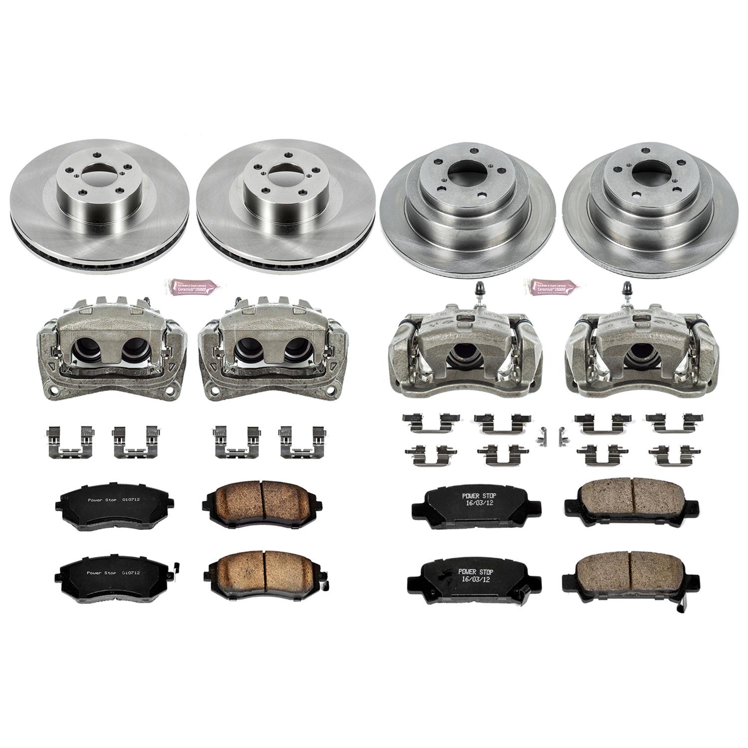 Power Stop 2003 Subaru Forester Front & Rear Autospecialty Brake Kit w/Calipers (1x psbKCOE449, 1x psbKCOE2373) thumbnail 2