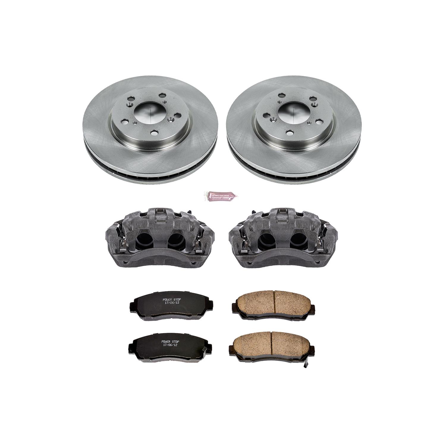 Power Stop KCOE2435 Power Stop Z17 Evolution Plus Stock Replacement Brake Kits with Calipers