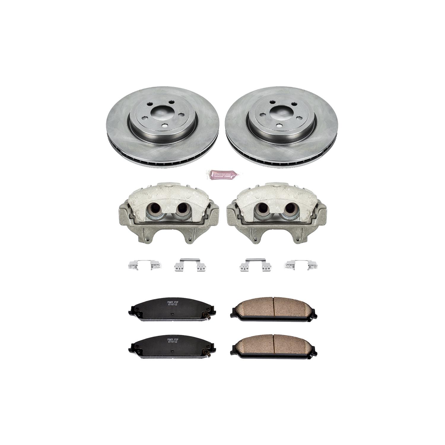 Power Stop 05-08 Dodge Magnum Front Autospecialty Kit w/Cals (1x psbL5017, 1x psbL5016, 2x psbAR8359, 1x psb16-1058) thumbnail 2