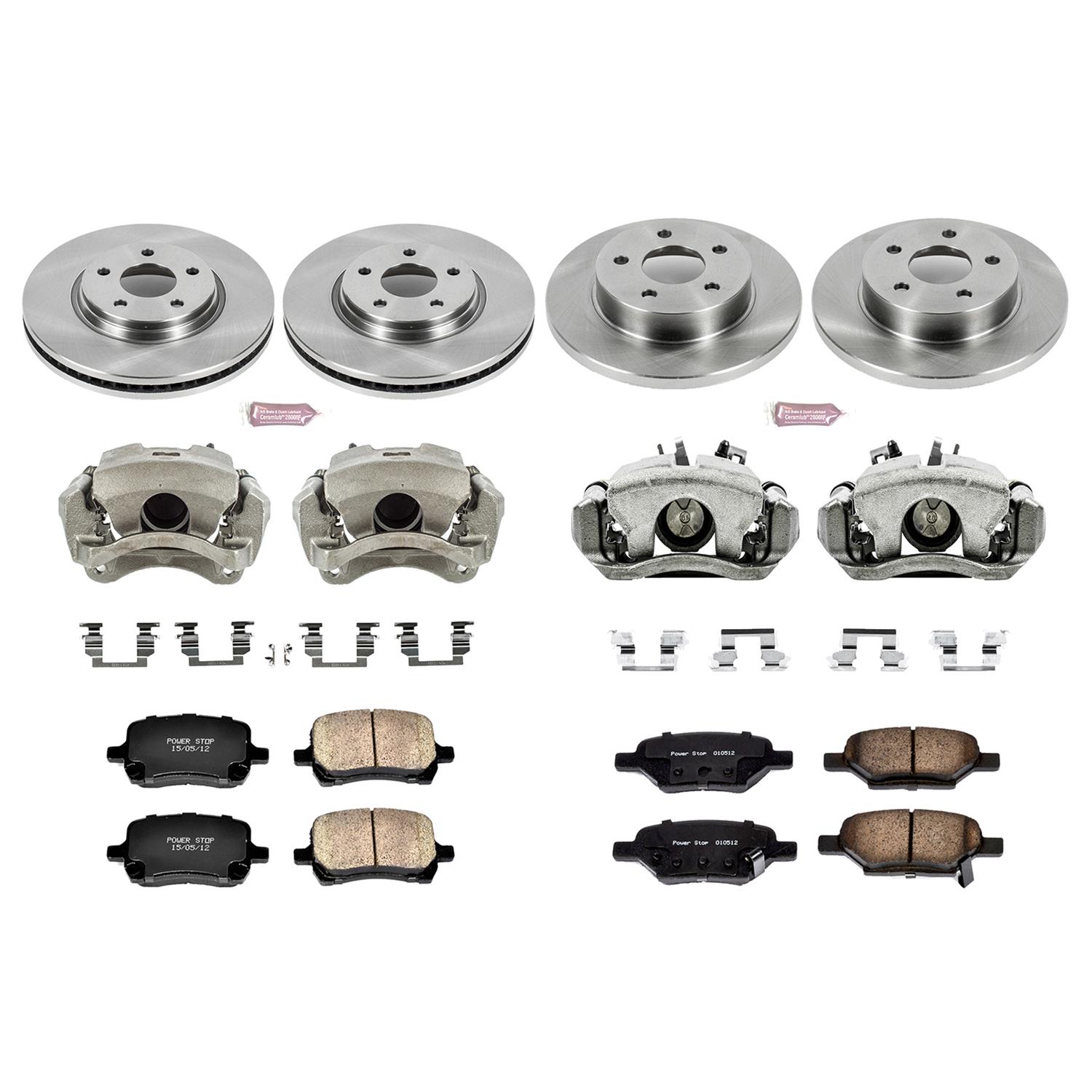 Power Stop 2007 Chevrolet Cobalt Front & Rear Autospecialty Brake Kit w/Calipers (1x psbKCOE1616, 1x psbKCOE1614) thumbnail 2