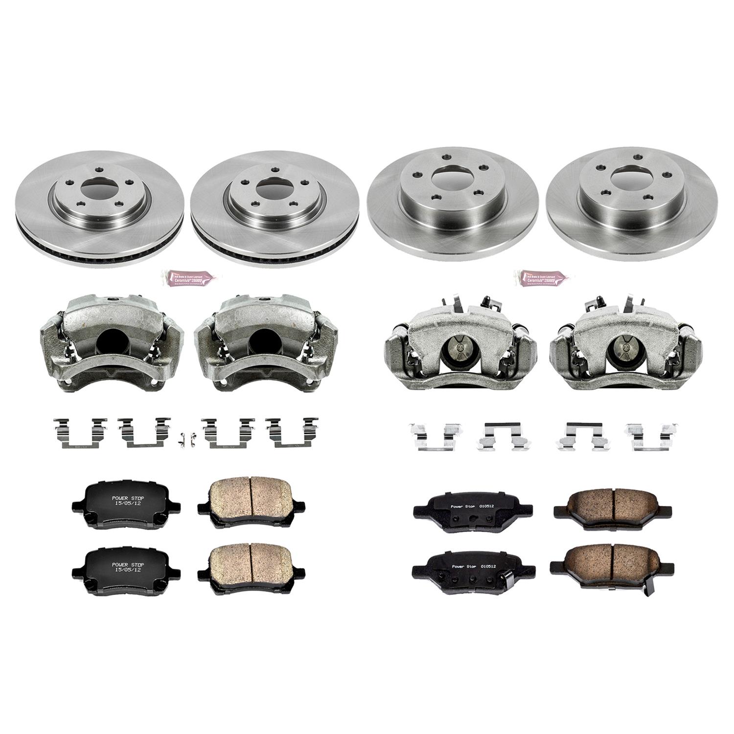 Power Stop 09-12 Chevrolet Malibu Front & Rear Autospecialty Brake Kit w/Calipers (1x psbKCOE1614A, 1x psbKCOE1616) thumbnail 2