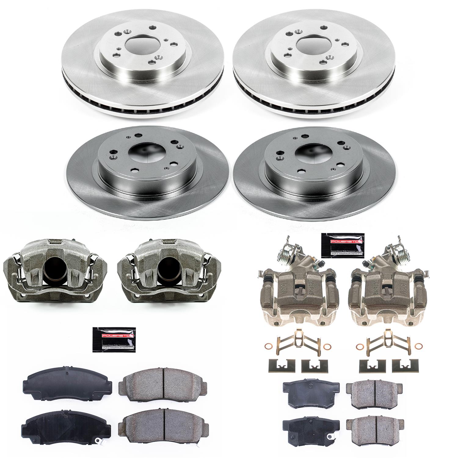 Power Stop 06-07 Honda Accord Front & Rear Autospecialty Brake Kit w/Calipers (1x psbKCOE2292, 1x psbKCOE3128) thumbnail 2