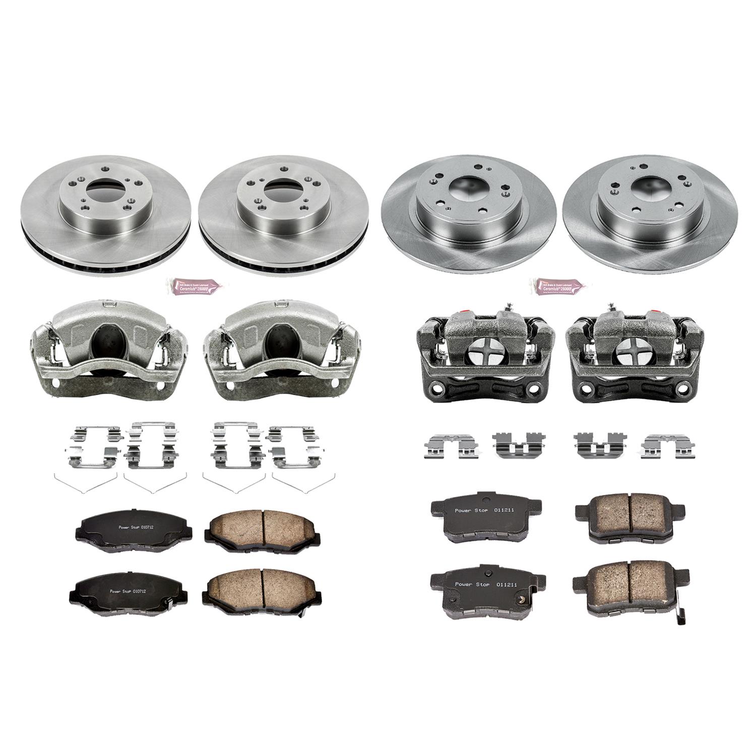 Power Stop 08-10 Honda Accord Front & Rear Autospecialty Brake Kit w/Calipers (1x psbKCOE1043A, 1x psbKCOE3127) thumbnail 2
