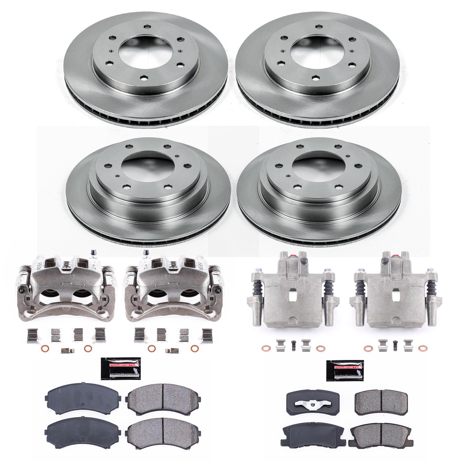 Power Stop 01-06 Mitsubishi Montero Front & Rear Autospecialty Brake Kit w/Calipers (1x psbKCOE148, 1x psbKCOE3119) thumbnail 2