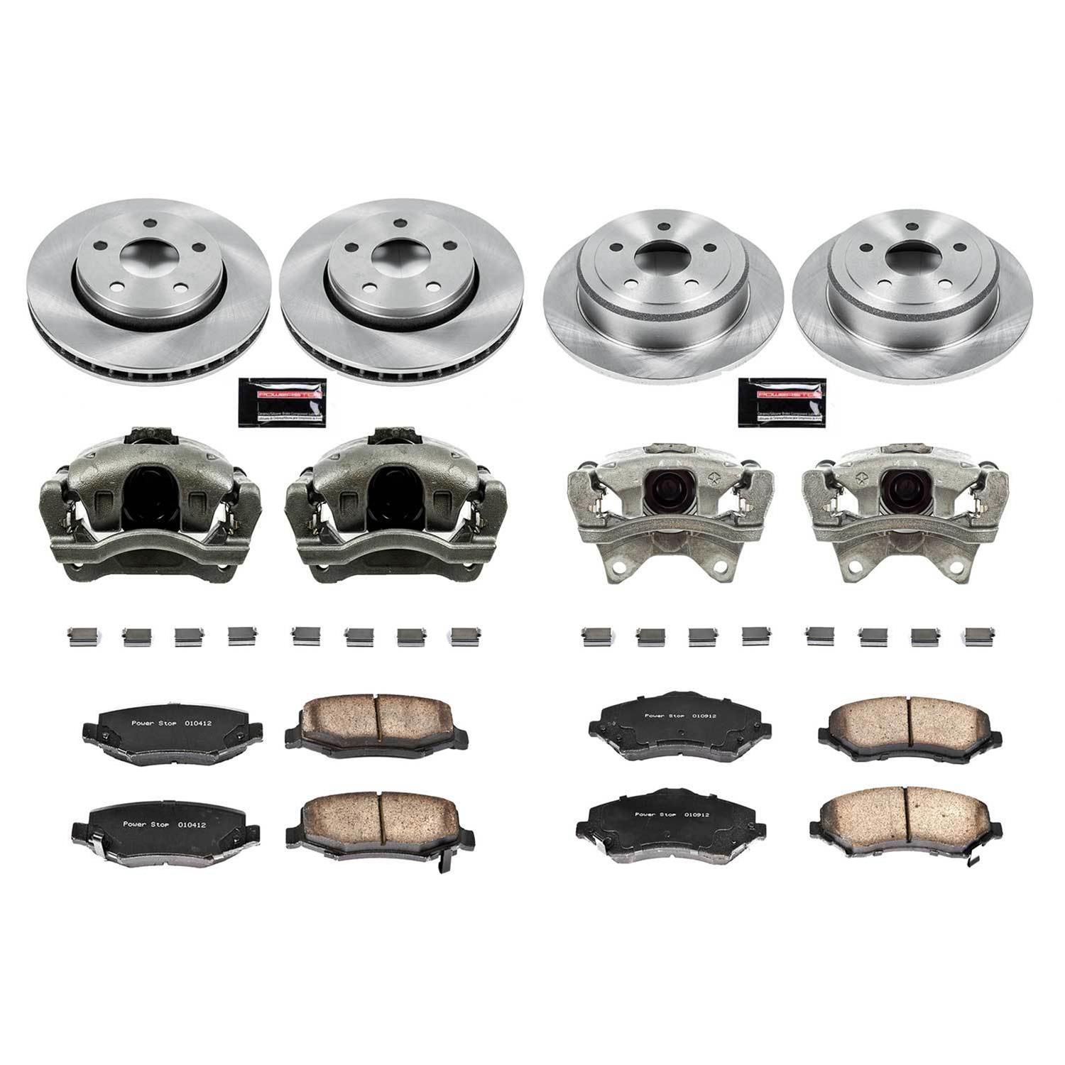 Power Stop 07-17 Jeep Wrangler Front & Rear Autospecialty Brake Kit w/Calipers (1x psbKCOE3097, 1x psbKCOE3090) thumbnail 2
