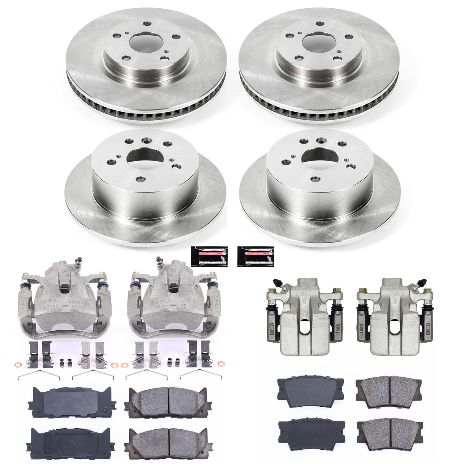 Power Stop 07-12 Lexus ES350 Front & Rear Autospecialty Brake Kit w/Calipers (1x psbKCOE3053, 1x psbKCOE3068) thumbnail 2