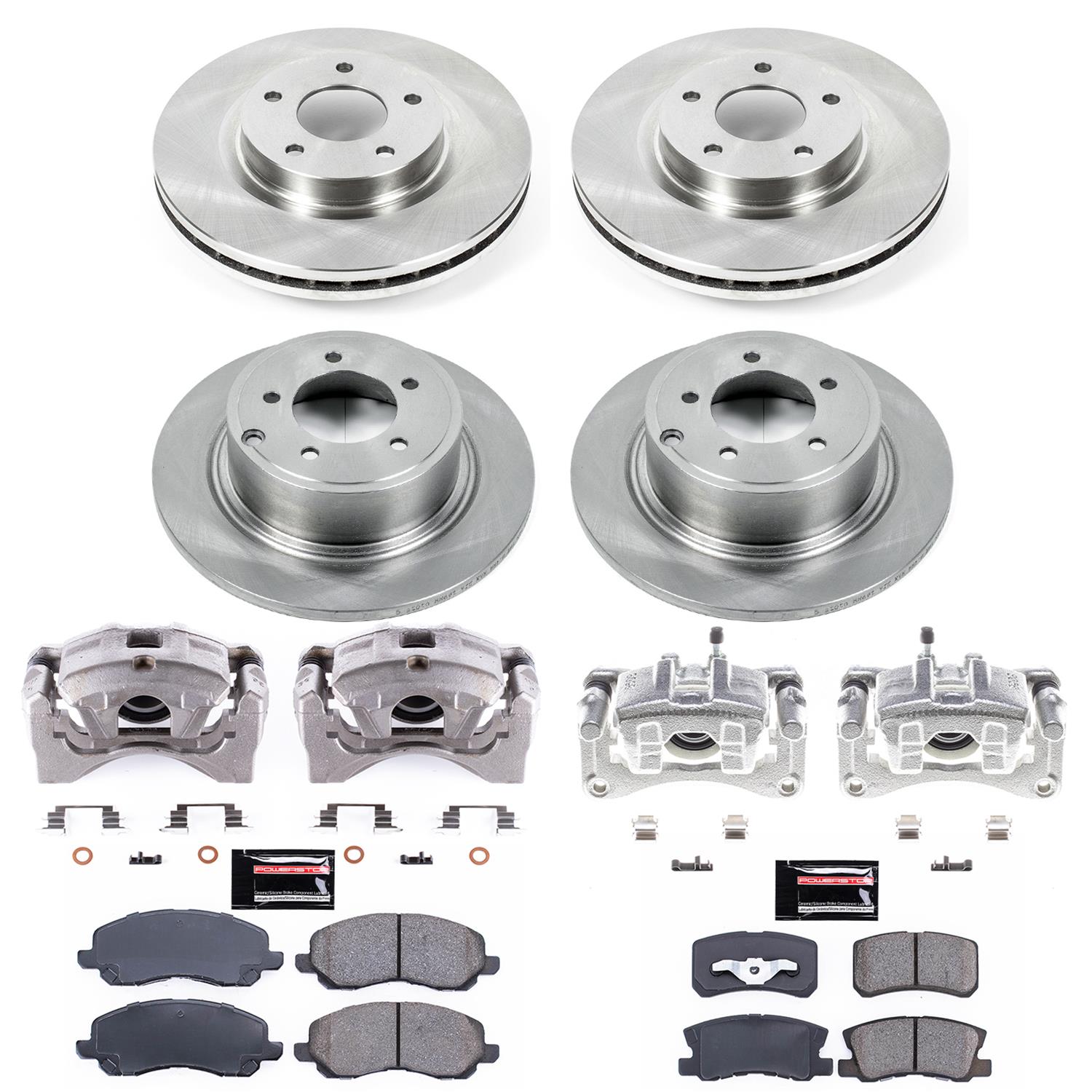 Power Stop 11-14 Chrysler 200 Front & Rear Autospecialty Brake Kit w/Calipers (1x psbKCOE3032, 1x psbKCOE1630A) thumbnail 2