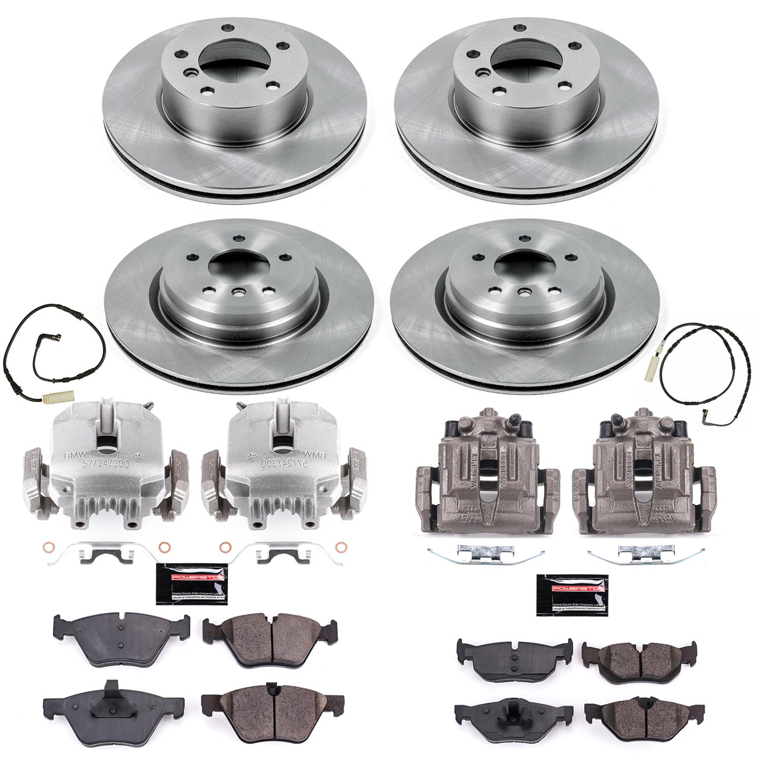 Power Stop 2006 BMW 325i Front & Rear Autospecialty Brake Kit w/Calipers (1x psbKCOE3087, 1x psbKCOE044) thumbnail 2