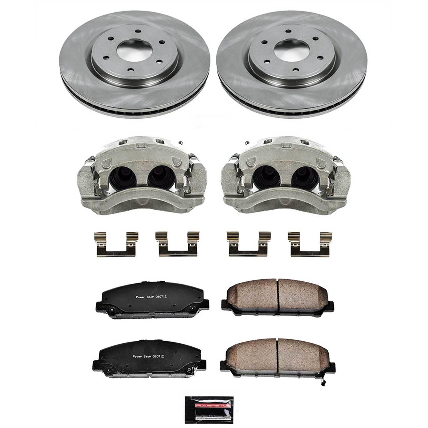 Power Stop 06-07 Nissan Armada Front Autospecialty Kit w/Cals (2x psbJBR1194, 1x psbL3338, 1x psbL3339, 1x psb16-1286) thumbnail 2