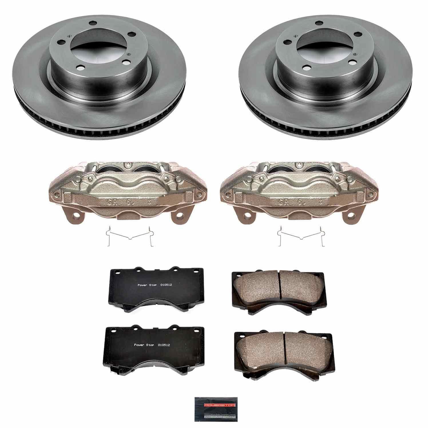 Power Stop 15-21 Toyota Tundra Front Autospecialty Kit w/Cals (1x psbKOE2952, 1x psbL7342, 1x psbL7343) thumbnail 2