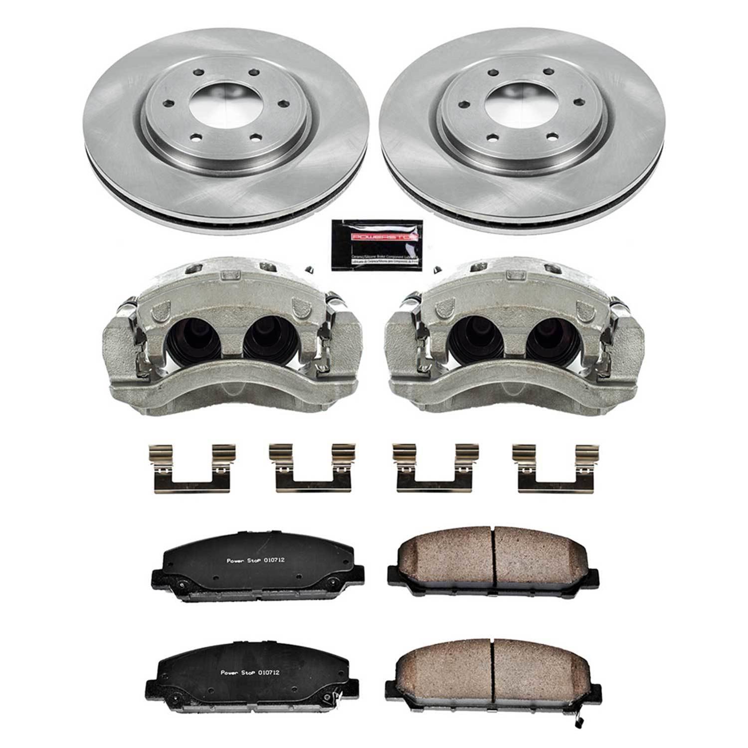 Power Stop 08-10 Nissan Titan Front Autospecialty Kit w/Cals (1x psbL3338, 1x psbL3339, 2x psbJBR1199, 1x psb16-1286) thumbnail 2