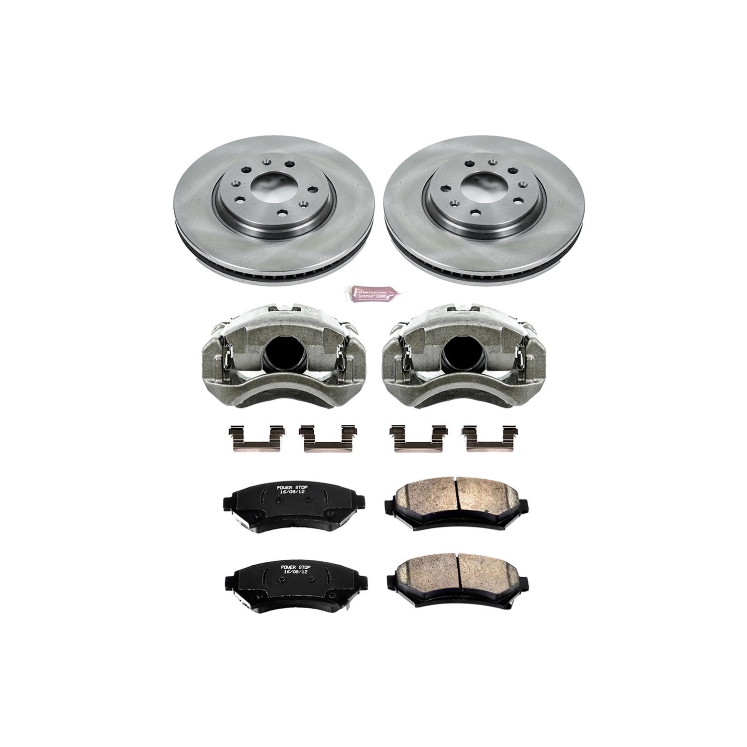 Power Stop 03-04 Cadillac Seville Front Autospecialty Kit w/Cals (1x psbL4639A, 1x psbL4638A, 2x psbAR82103, 1x psb16-699) thumbnail 2