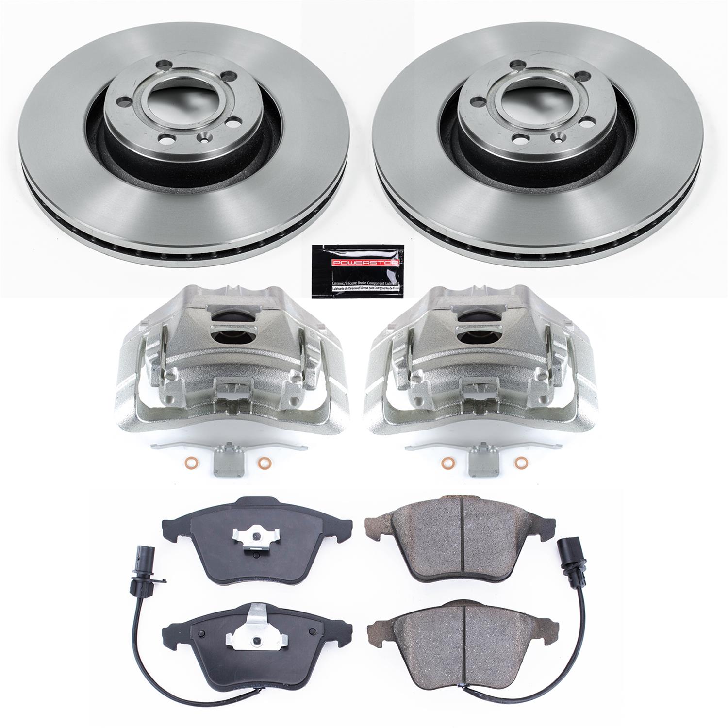 Power Stop 05-08 Audi A6 Quattro Front Autospecialty Kit w/Cals (2x psbEBR831, 1x psbL3246, 1x psbL3247, 1x psb16-915A) thumbnail 2