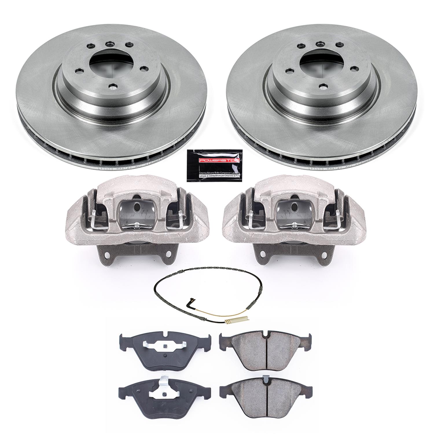 Power Stop 07-08 BMW 335xi Front Autospecialty Kit w/Cals (2x psbEBR850, 1x psbL3334, 1x psbL3335, 1x psbSW-0444, 1x psb16-918) thumbnail 2