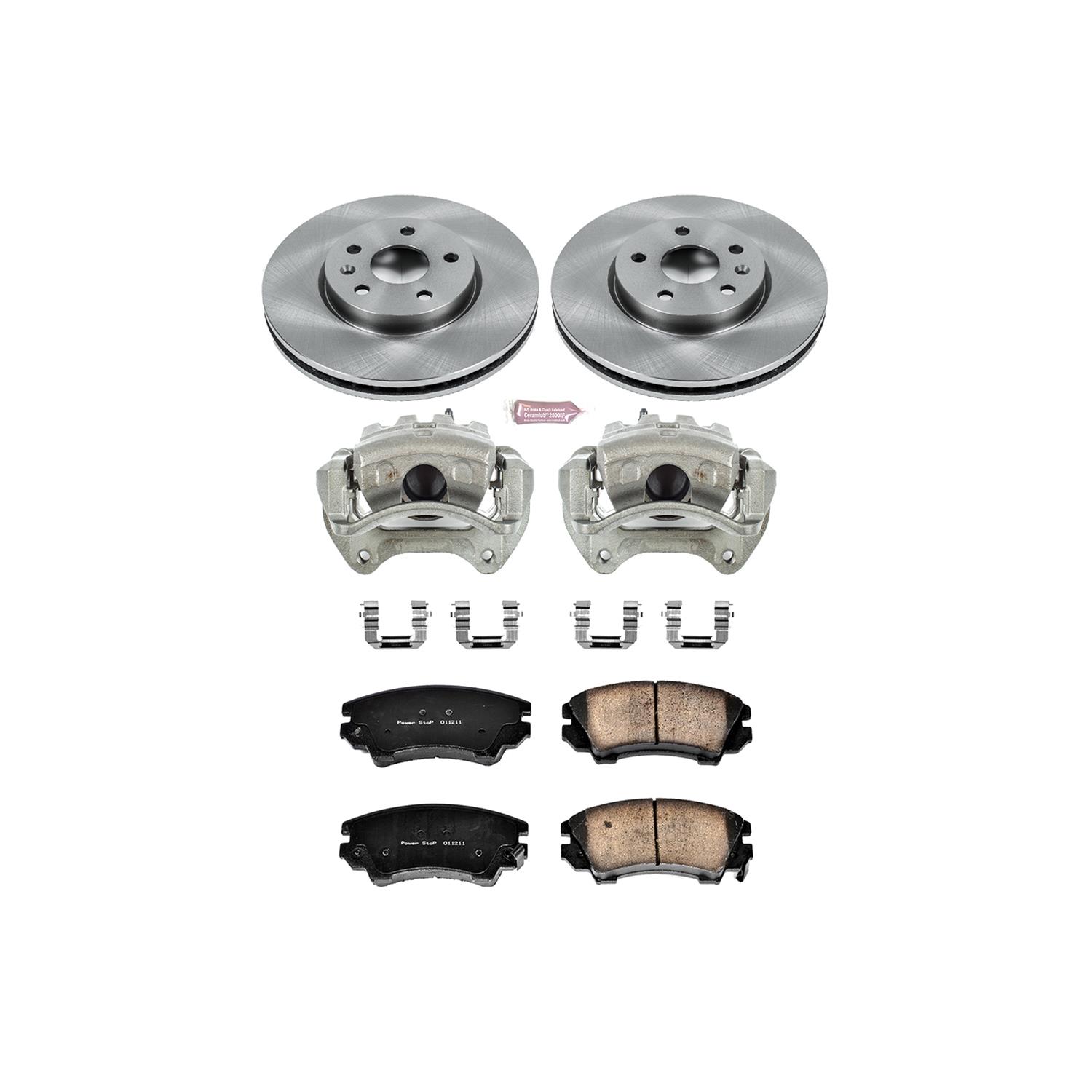 Power Stop 10-11 Saab 9-5 Front Autospecialty Kit w/Cals (1x psbL5274, 1x psbL5275, 2x psbAR82126, 1x psb16-1404) thumbnail 2