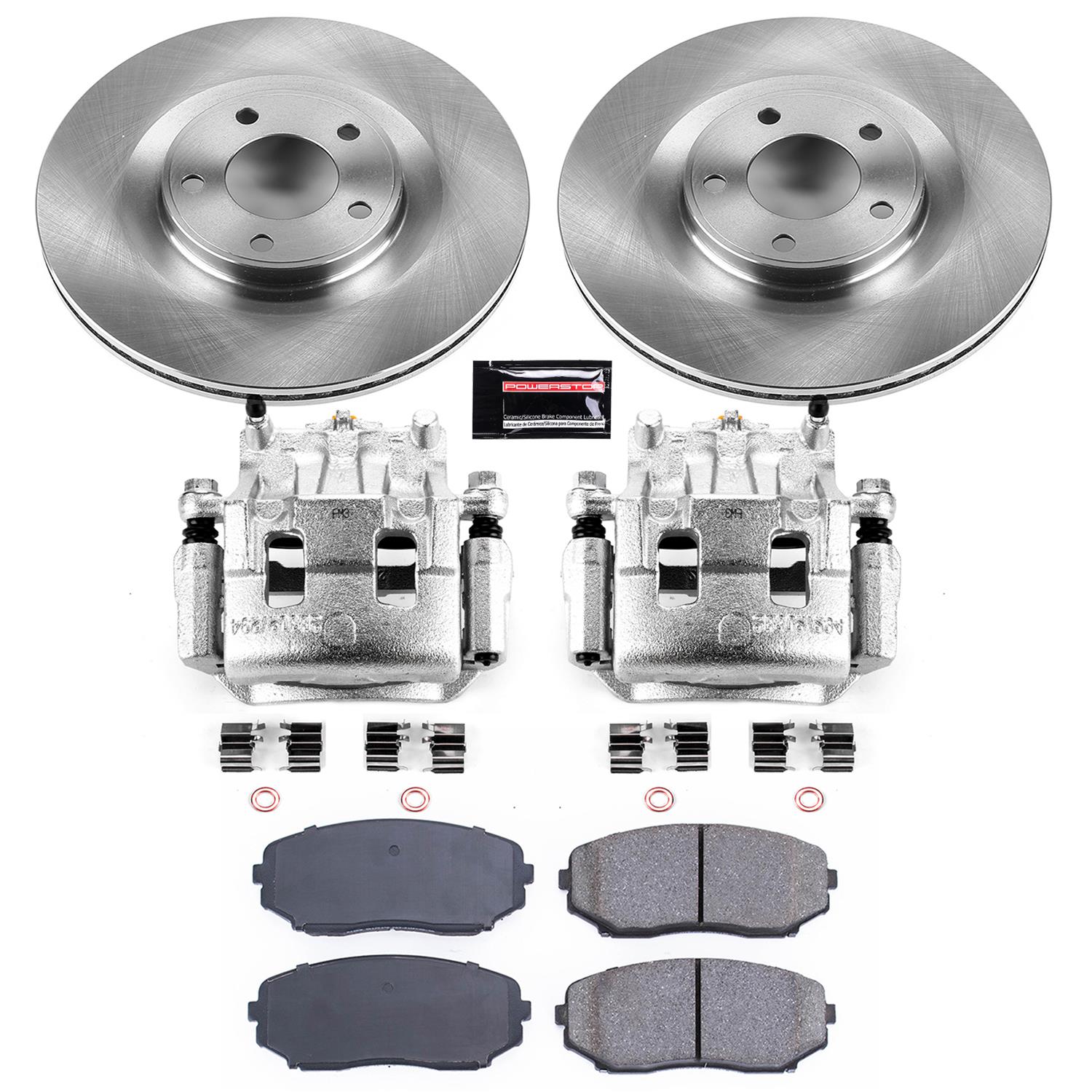 PowerStop Z17 Evolution Plus Stock Replacement Brake Kits with Calipers for 2007-2014 EDGE, 2007-2015 MKX - KCOE3057 Disc Kits, Autospecialty Calipers, Front, Solid Surface Rotors, 2-piston Calipers, Ford, Lincoln, Kit thumbnail 2