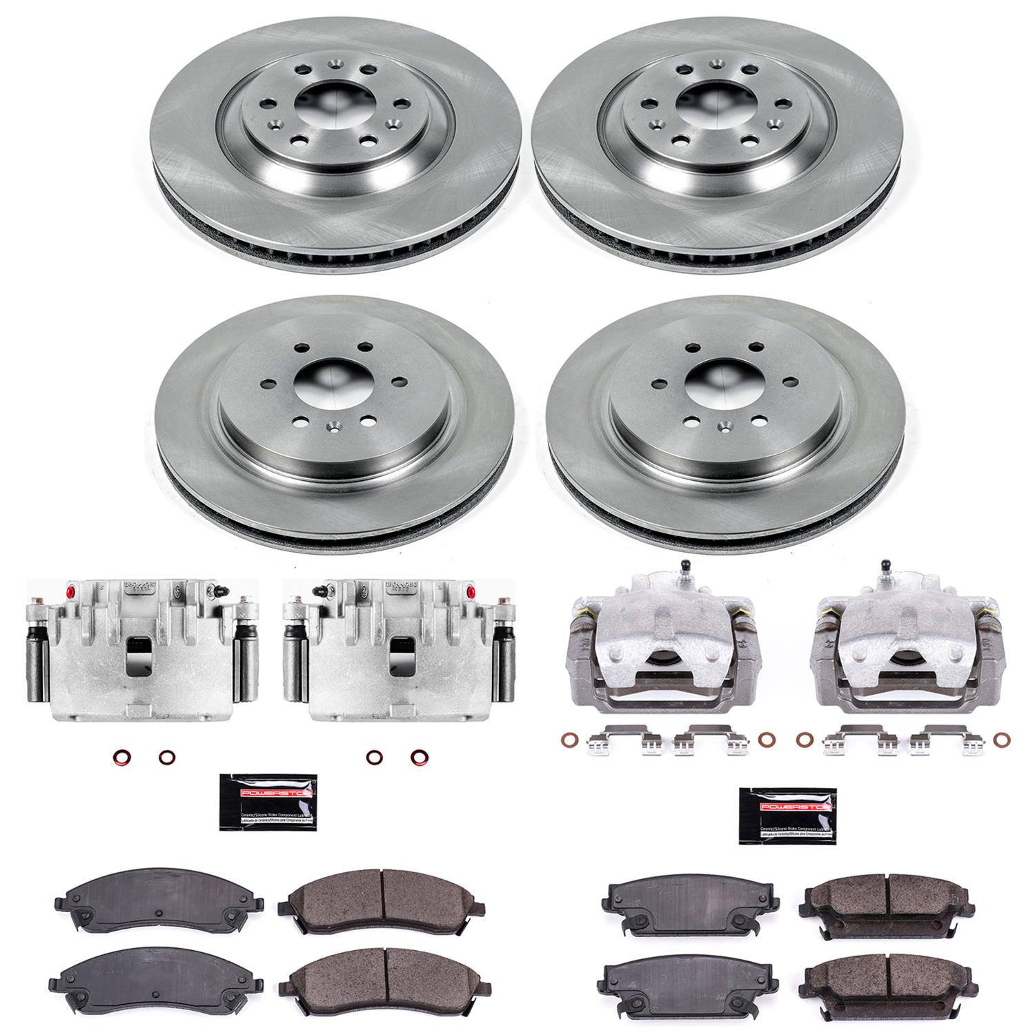 Power Stop 04-09 Cadillac SRX Front & Rear Autospecialty Kit w/Cals (Bundled Kit) thumbnail 2