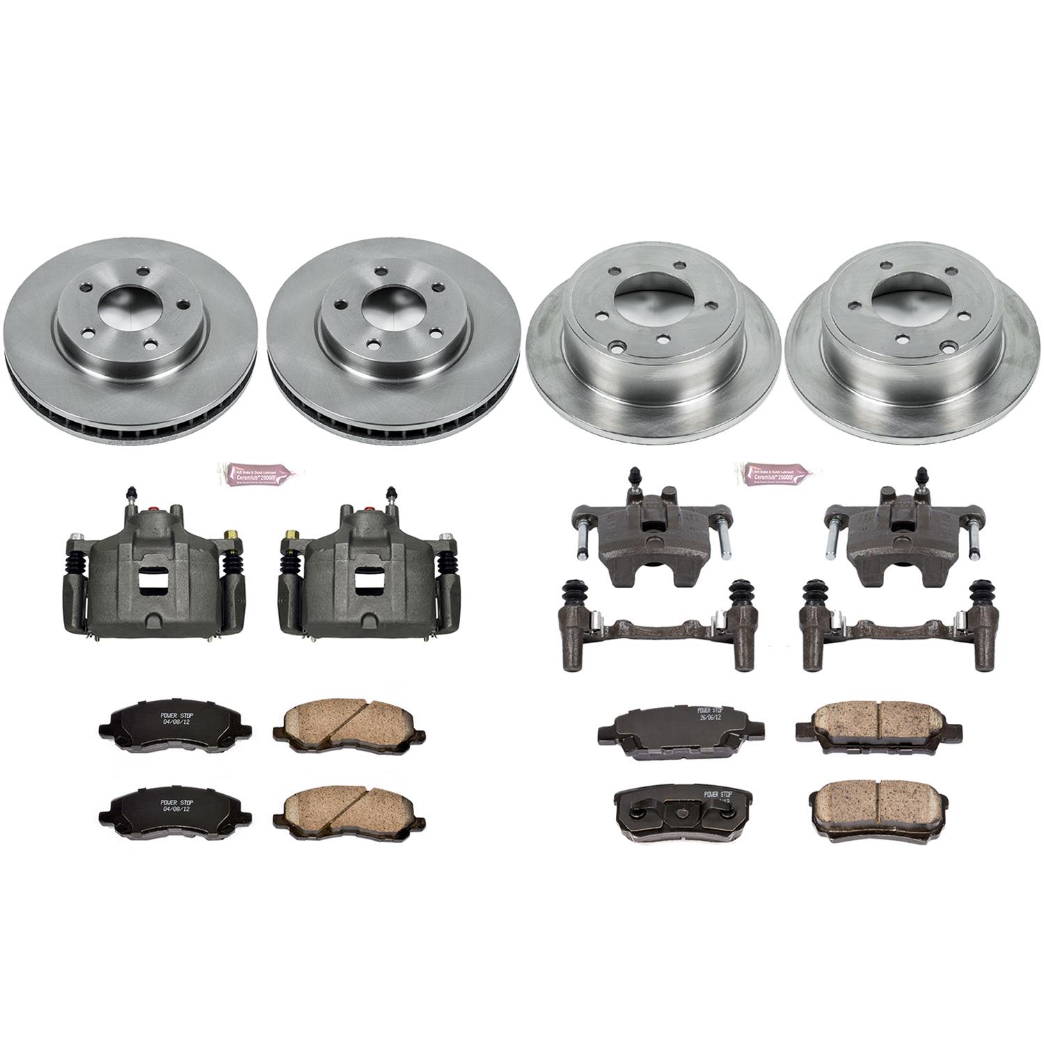 Power Stop 08-17 Mitsubishi Lancer Front & Rear Autospecialty Brake Kit w/Calipers (1x psbKCOE2992A, 1x psbKCOE3033) thumbnail 2