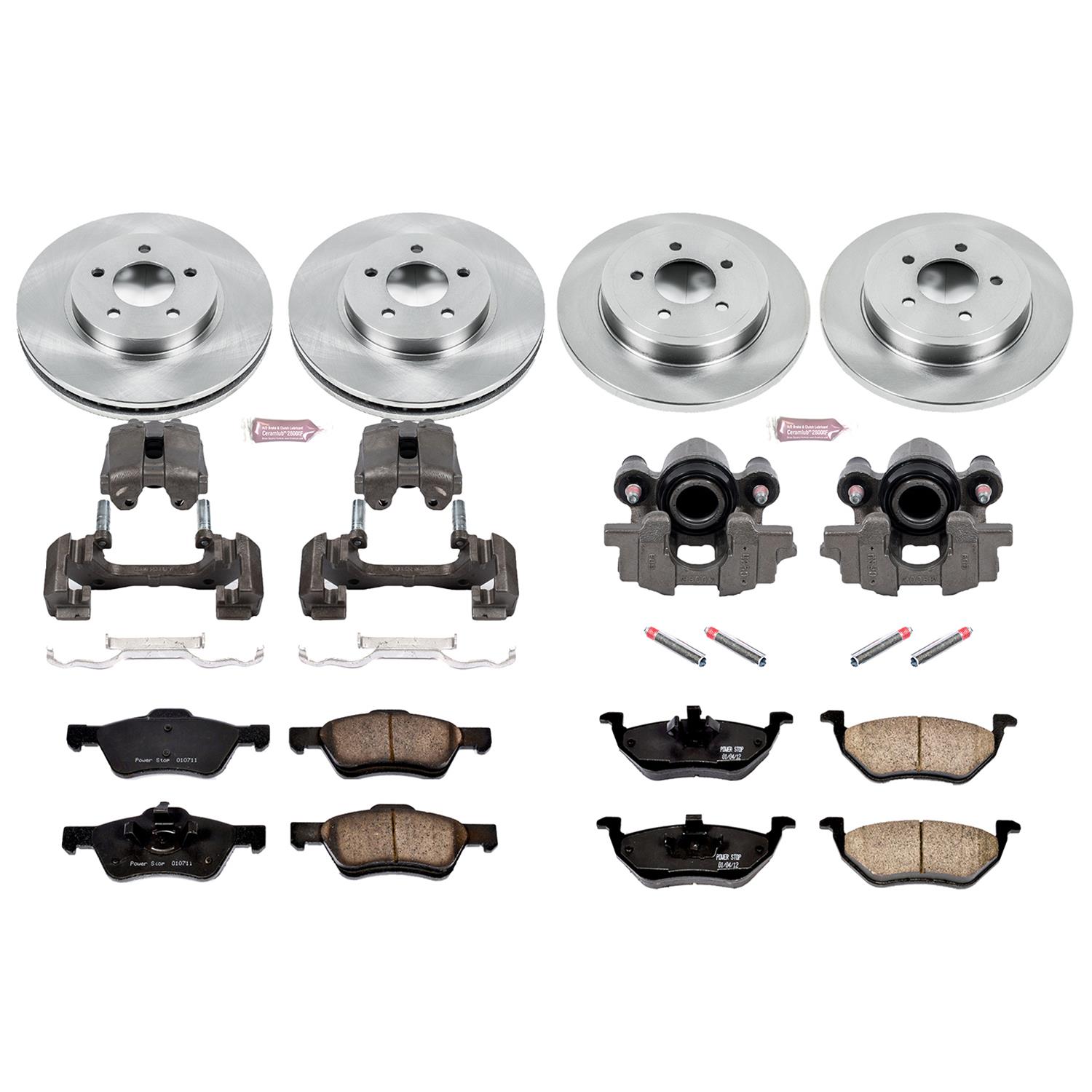 Power Stop 2007 Ford Escape Front & Rear Autospecialty Brake Kit w/Calipers (1x psbKCOE4580A, 1x psbKCOE4585) thumbnail 2