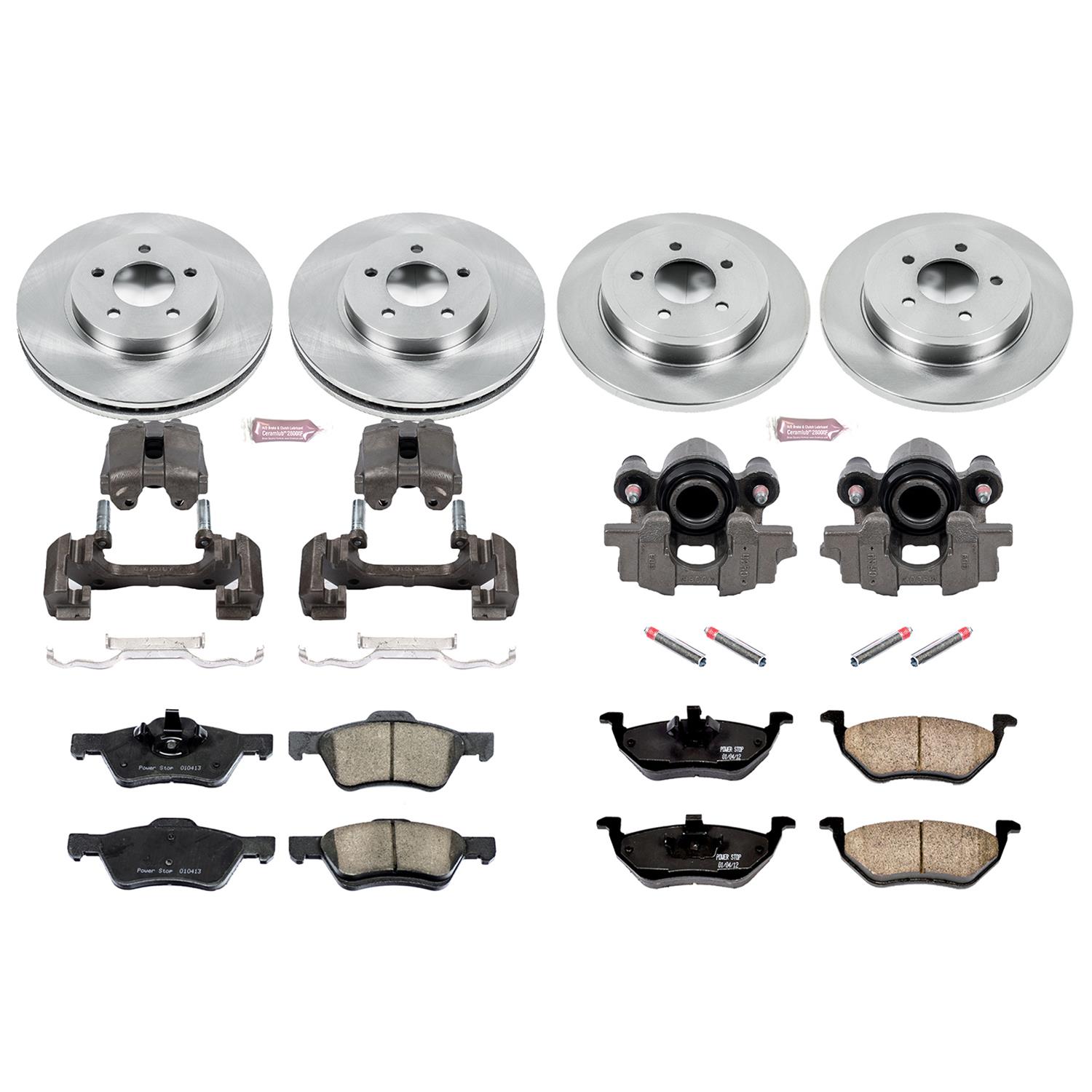 Power Stop 2008 Ford Escape Front & Rear Autospecialty Brake Kit w/Calipers (1x psbKCOE4581, 1x psbKCOE4585) thumbnail 2