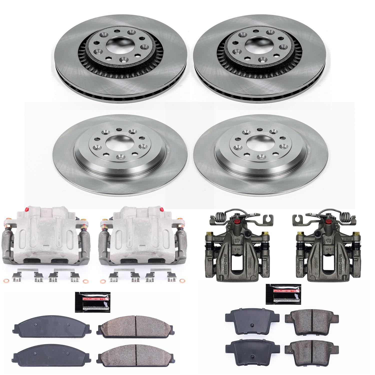 Power Stop 05-07 Ford Five Hundred Front & Rear Autospecialty Kit w/Cals (Bundled Kit) thumbnail 2