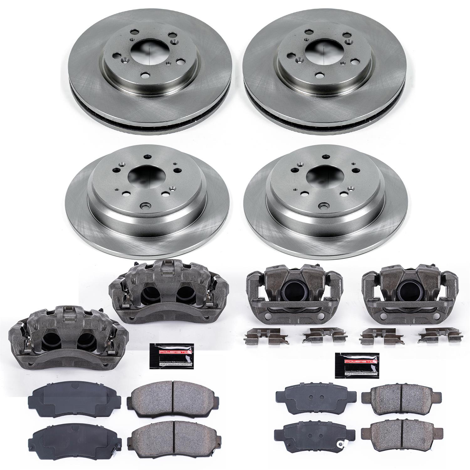 Power Stop 05-10 Honda Odyssey Front & Rear Autospecialty Brake Kit w/Calipers (1x psbKCOE2435, 1x psbKCOE4604) thumbnail 2