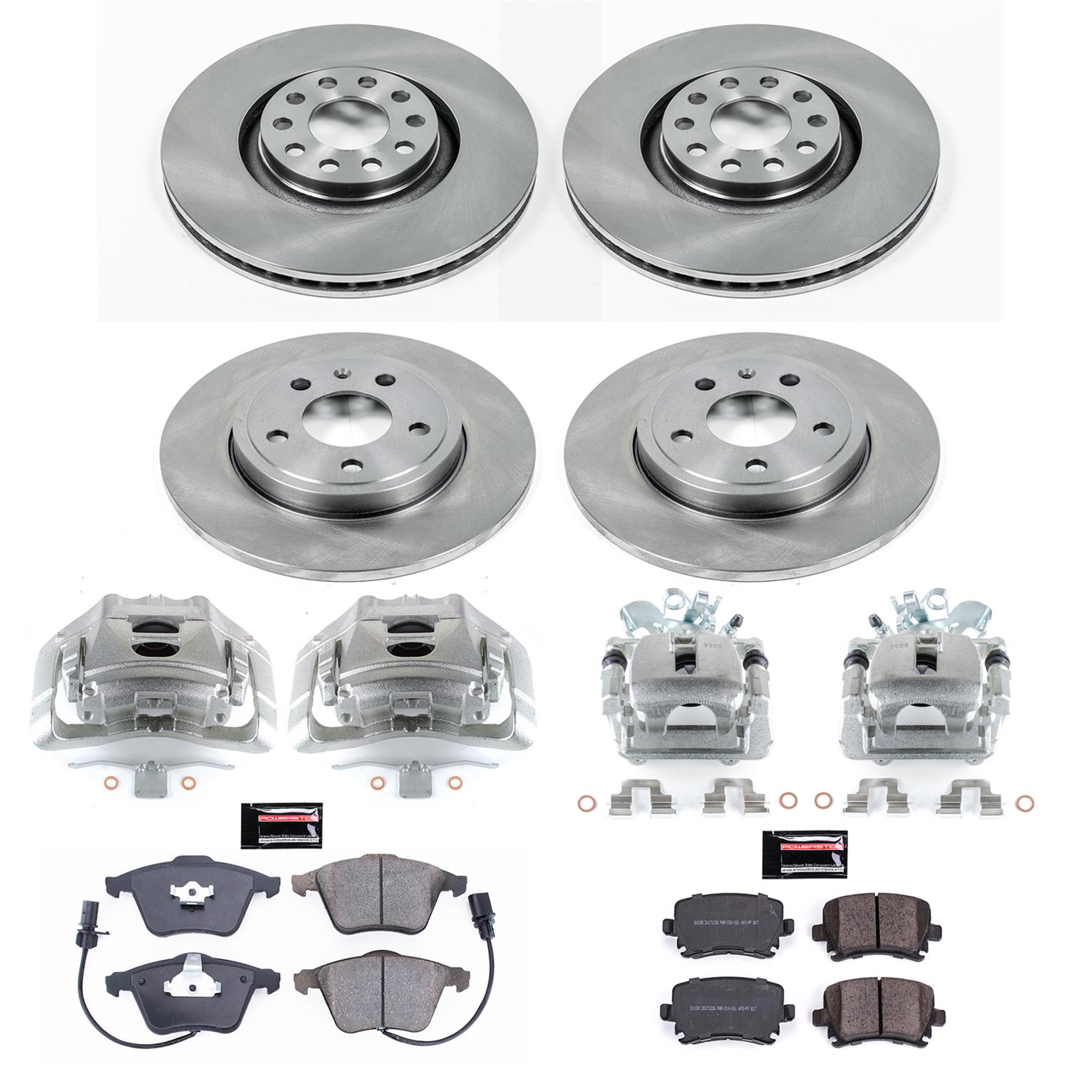 Power Stop 05-09 Audi A4 Front & Rear Autospecialty Kit w/Cals (Bundled Kit) thumbnail 2