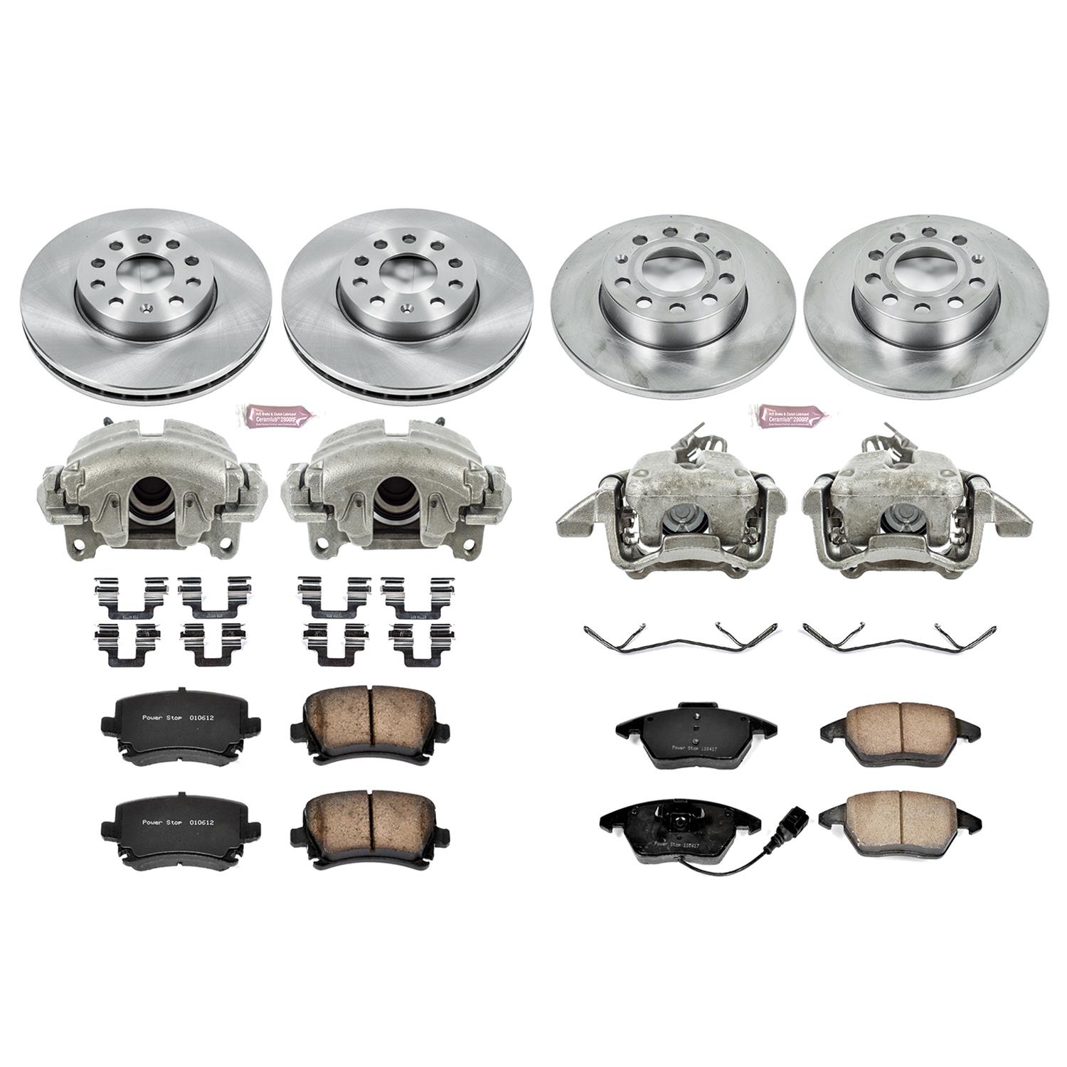 Power Stop 05-10 Volkswagen Jetta Front & Rear Autospecialty Brake Kit w/Calipers (1x psbKCOE4623, 1x psbKCOE4627A) thumbnail 2