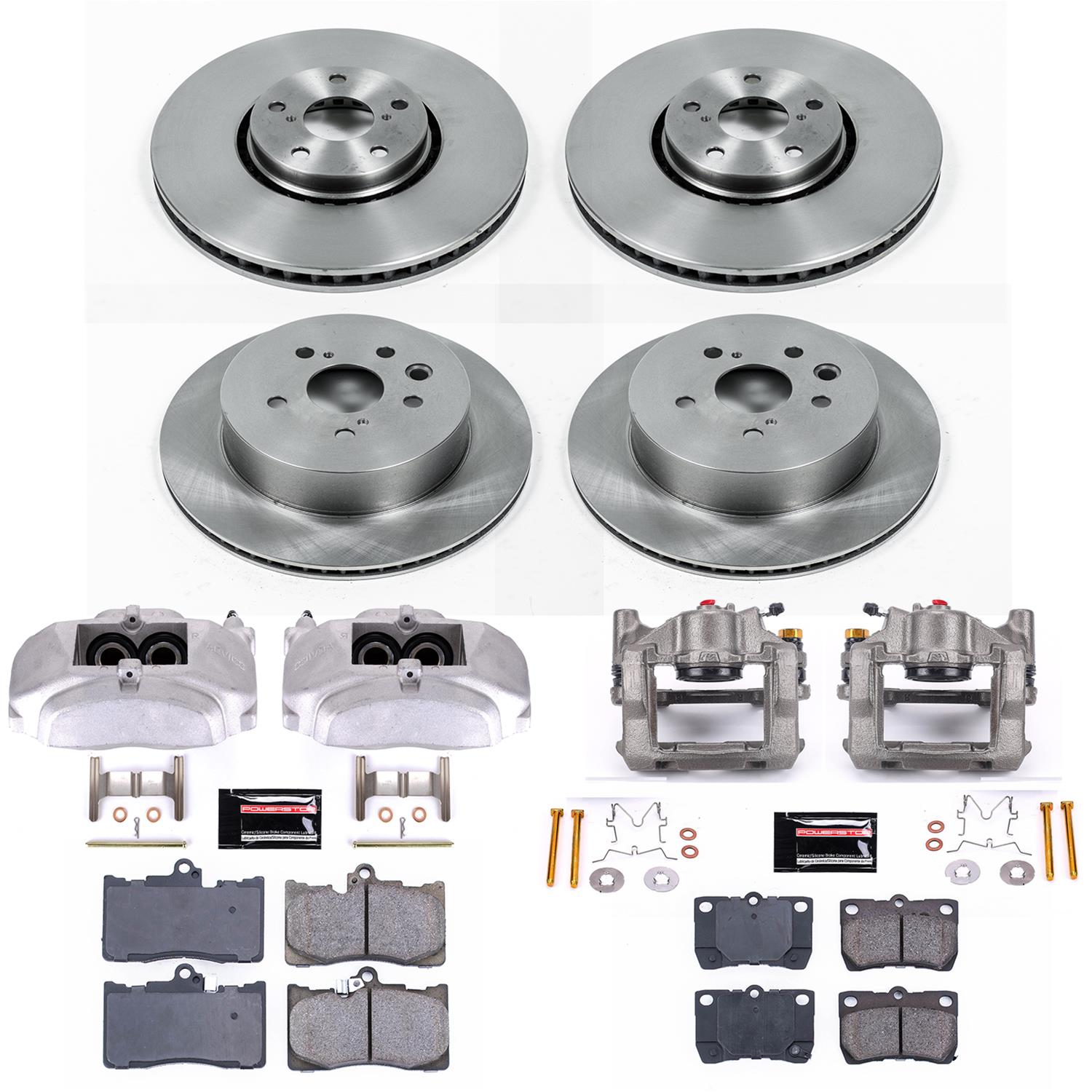 Power Stop 07-11 Lexus GS350 Front & Rear Autospecialty Kit w/Cals (Bundled Kit) thumbnail 2