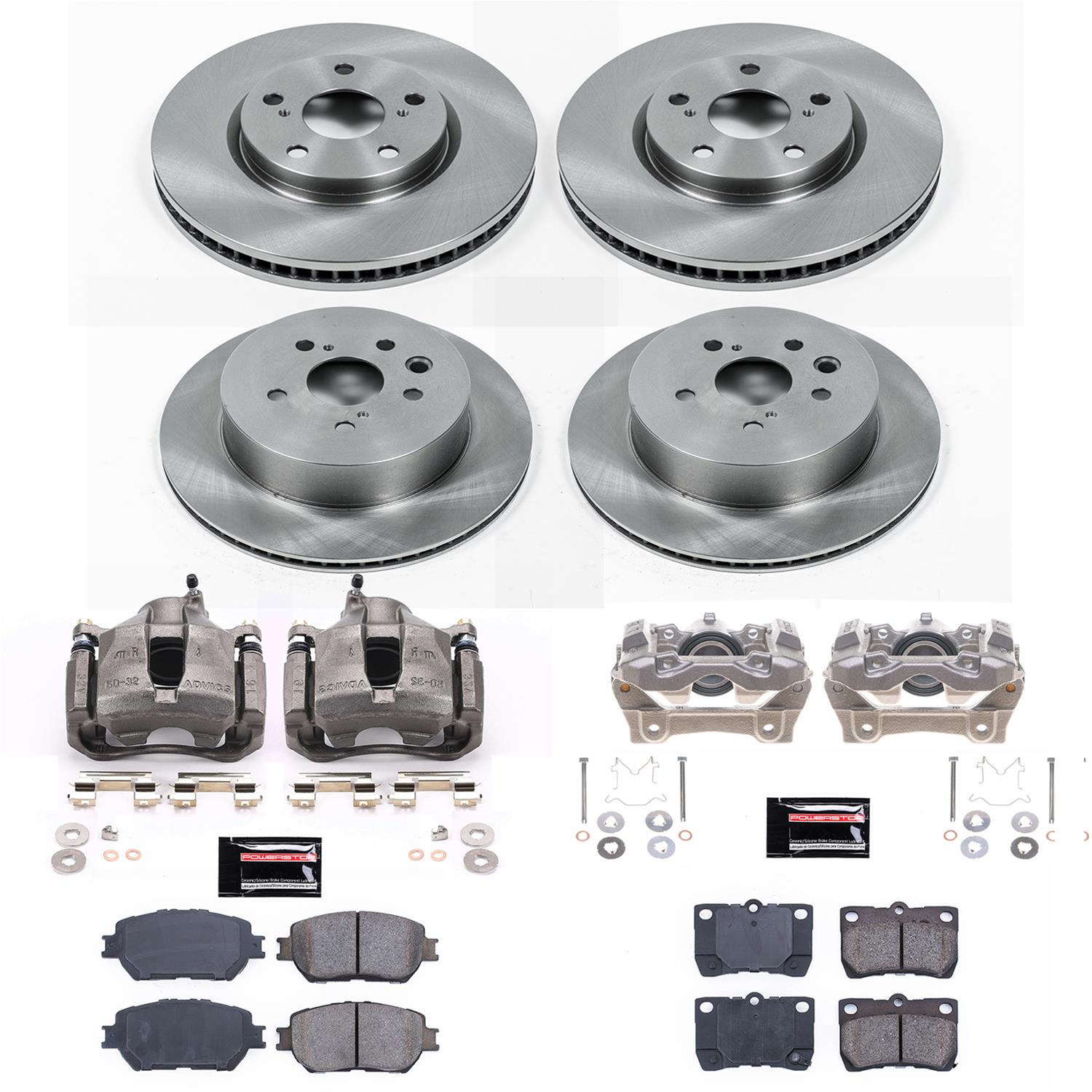 Power Stop 2006 Lexus GS300 Front & Rear Autospecialty Brake Kit w/Calipers (1x psbKCOE5272, 1x psbKCOE2977) thumbnail 2