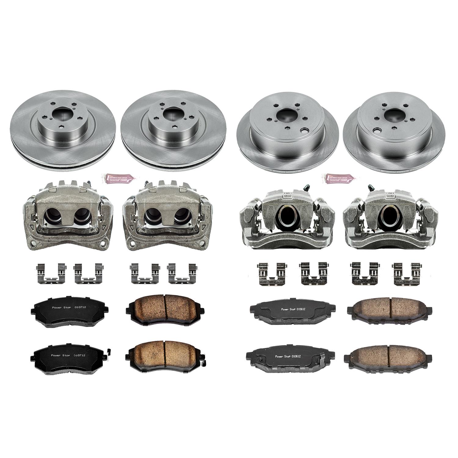 Power Stop 09-10 Subaru Forester Front & Rear Autospecialty Brake Kit w/Calipers (1x psbKCOE3038A, 1x psbKCOE4631) thumbnail 2