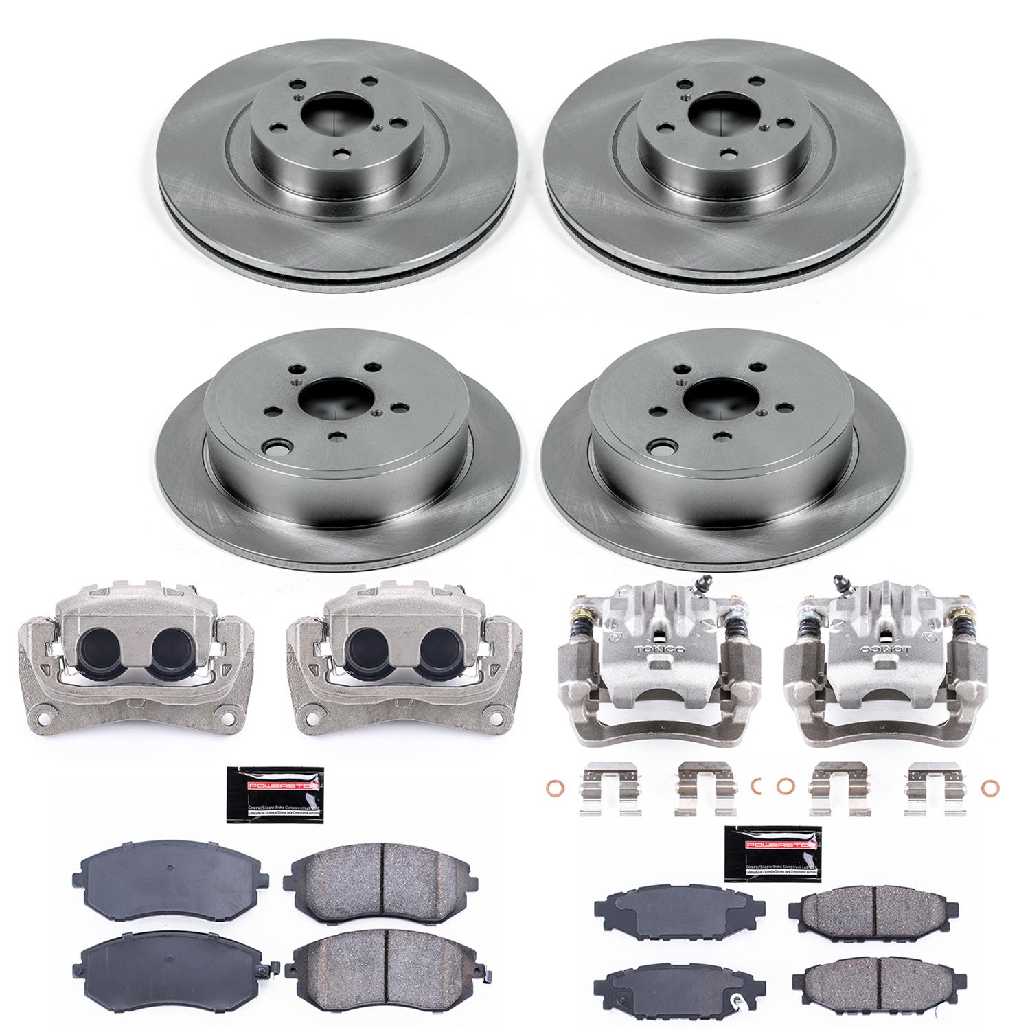 Power Stop 10-12 Subaru Legacy Front & Rear Autospecialty Brake Kit w/Calipers (1x psbKCOE4631A, 1x psbKCOE3038A) thumbnail 2