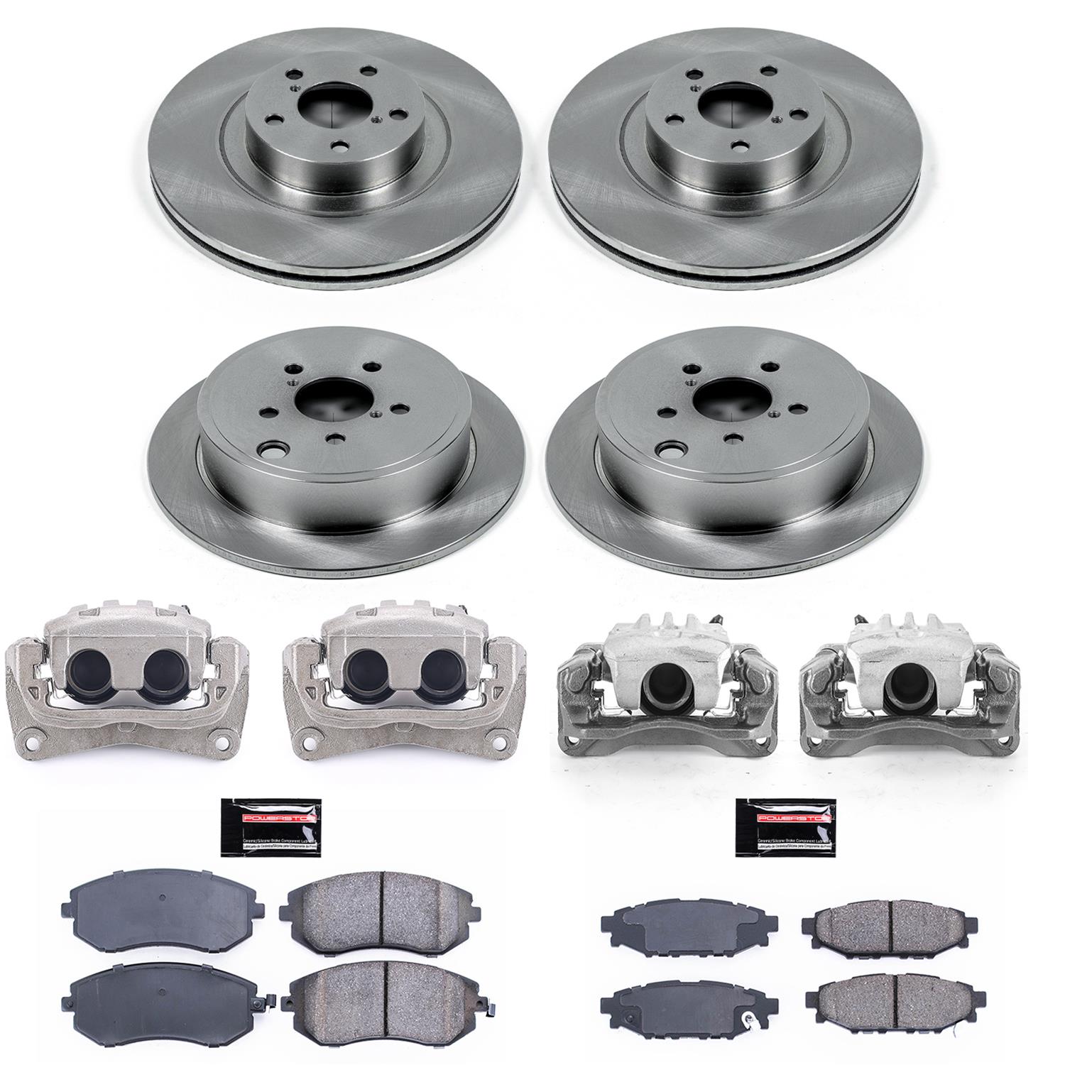 Power Stop 06-09 Subaru Legacy Front & Rear Autospecialty Brake Kit w/Calipers (1x psbKCOE4632A, 1x psbKCOE3038A) thumbnail 2