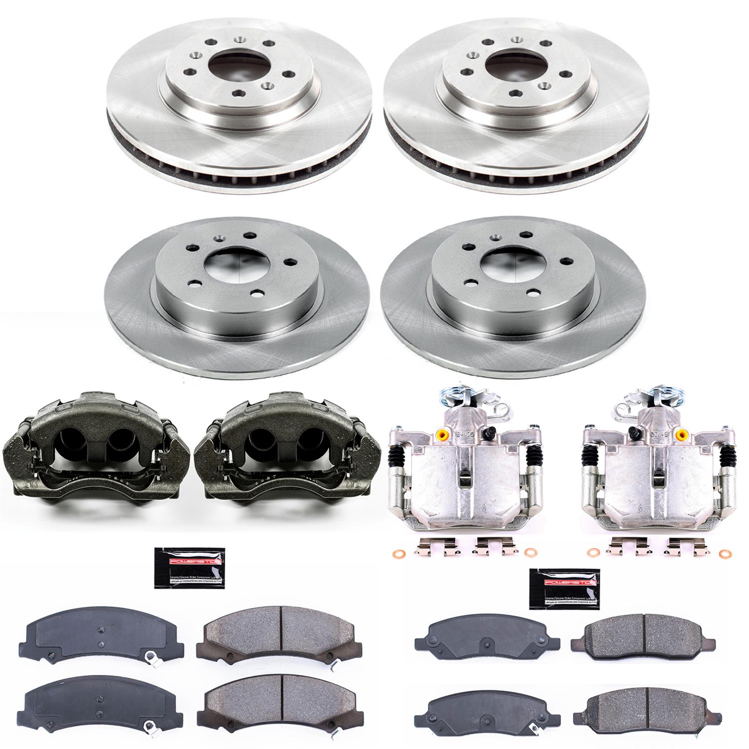 Power Stop 06-11 Buick Lucerne Front & Rear Autospecialty Kit w/Cals (Bundled Kit) thumbnail 2