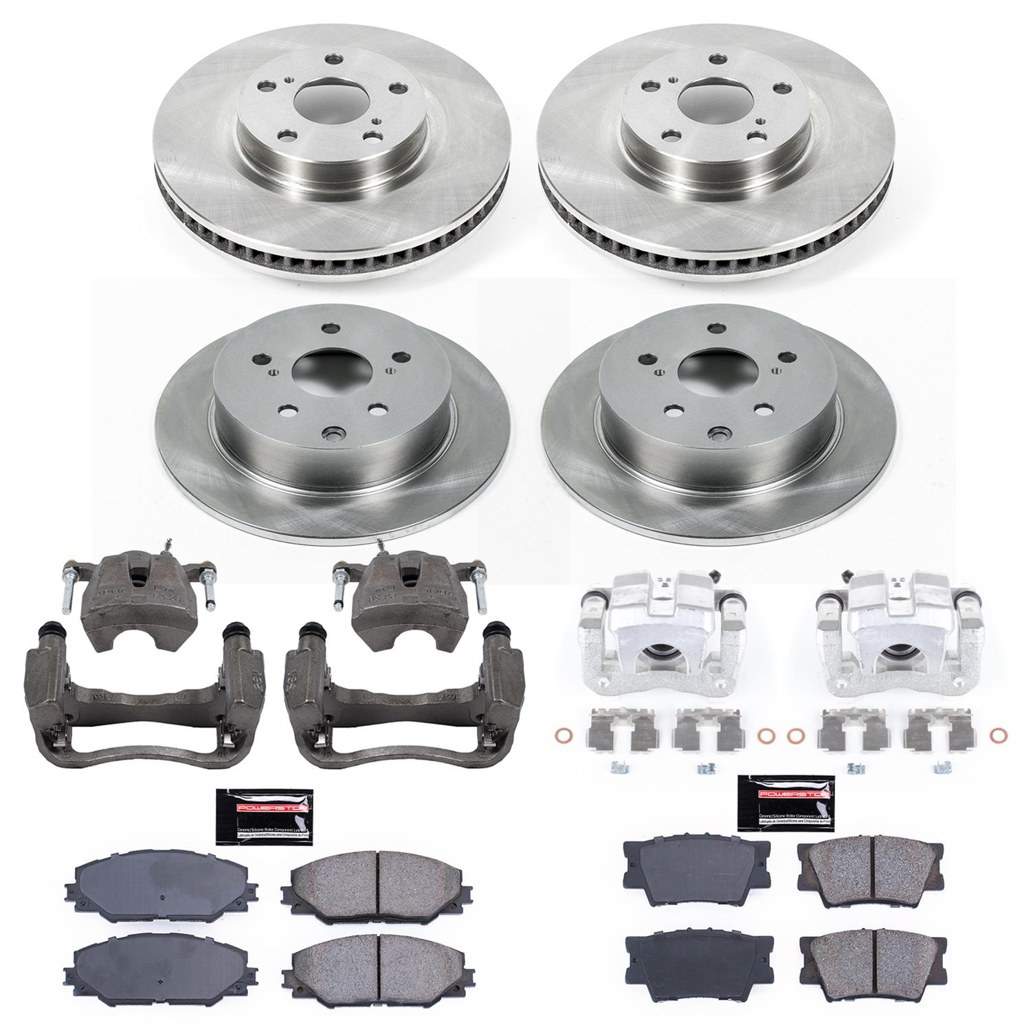 Power Stop 09-10 Pontiac Vibe Front & Rear Autospecialty Brake Kit w/Calipers (1x psbKCOE3054, 1x psbKCOE4670) thumbnail 2
