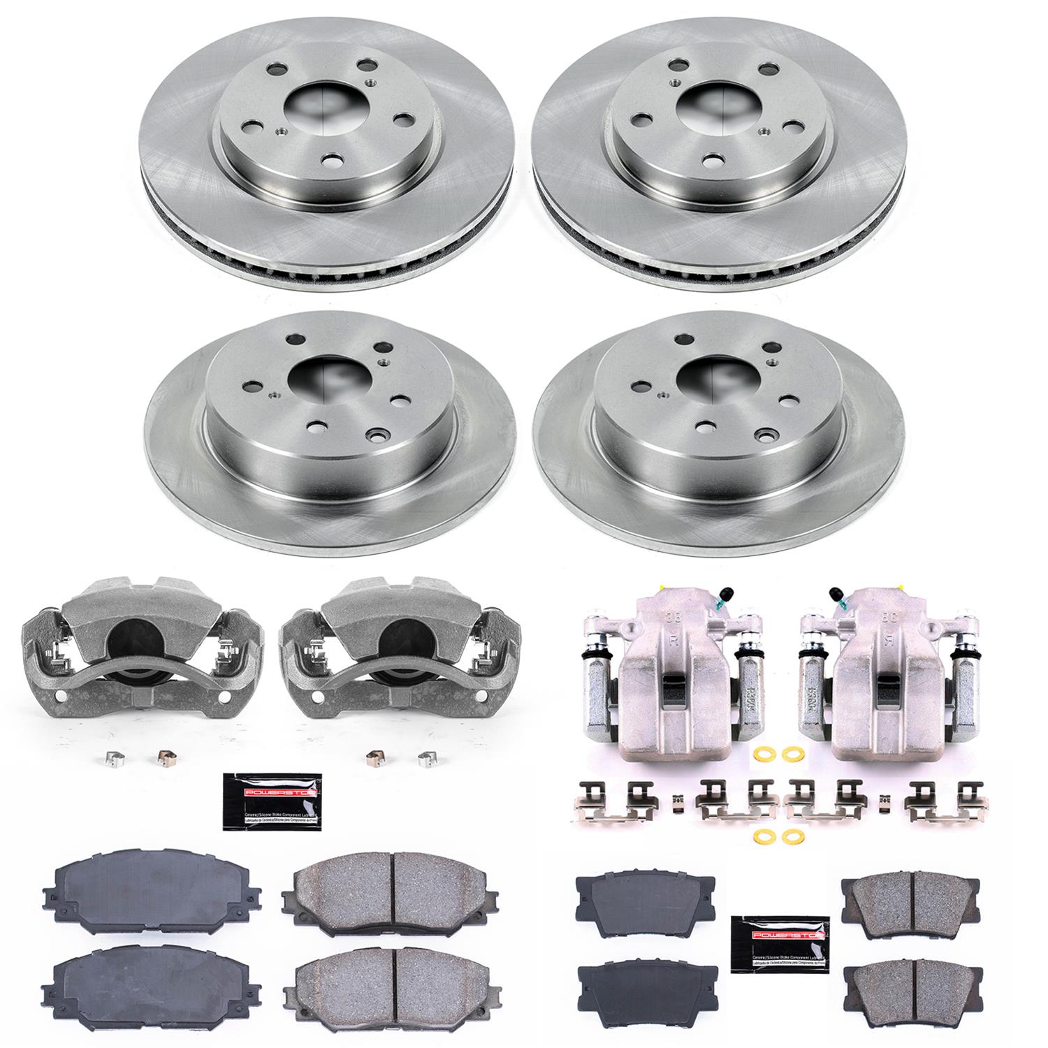 Power Stop 11-16 Toyota RAV4 Front & Rear Autospecialty Brake Kit w/Calipers (1x psbKCOE258A, 1x psbKCOE4671A) thumbnail 2