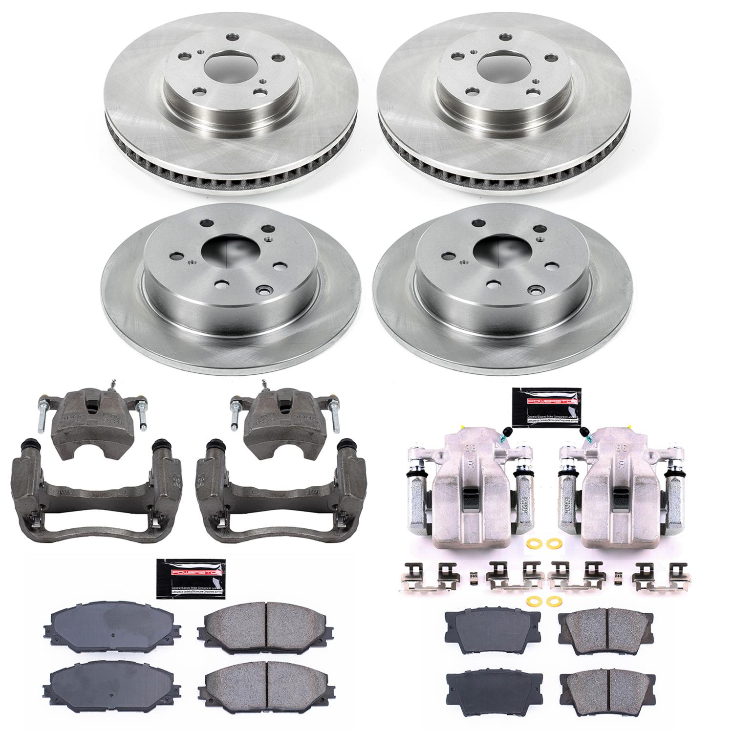 Power Stop 11-18 Toyota RAV4 Front & Rear Autospecialty Brake Kit w/Calipers (1x psbKCOE3054, 1x psbKCOE4671A) thumbnail 2