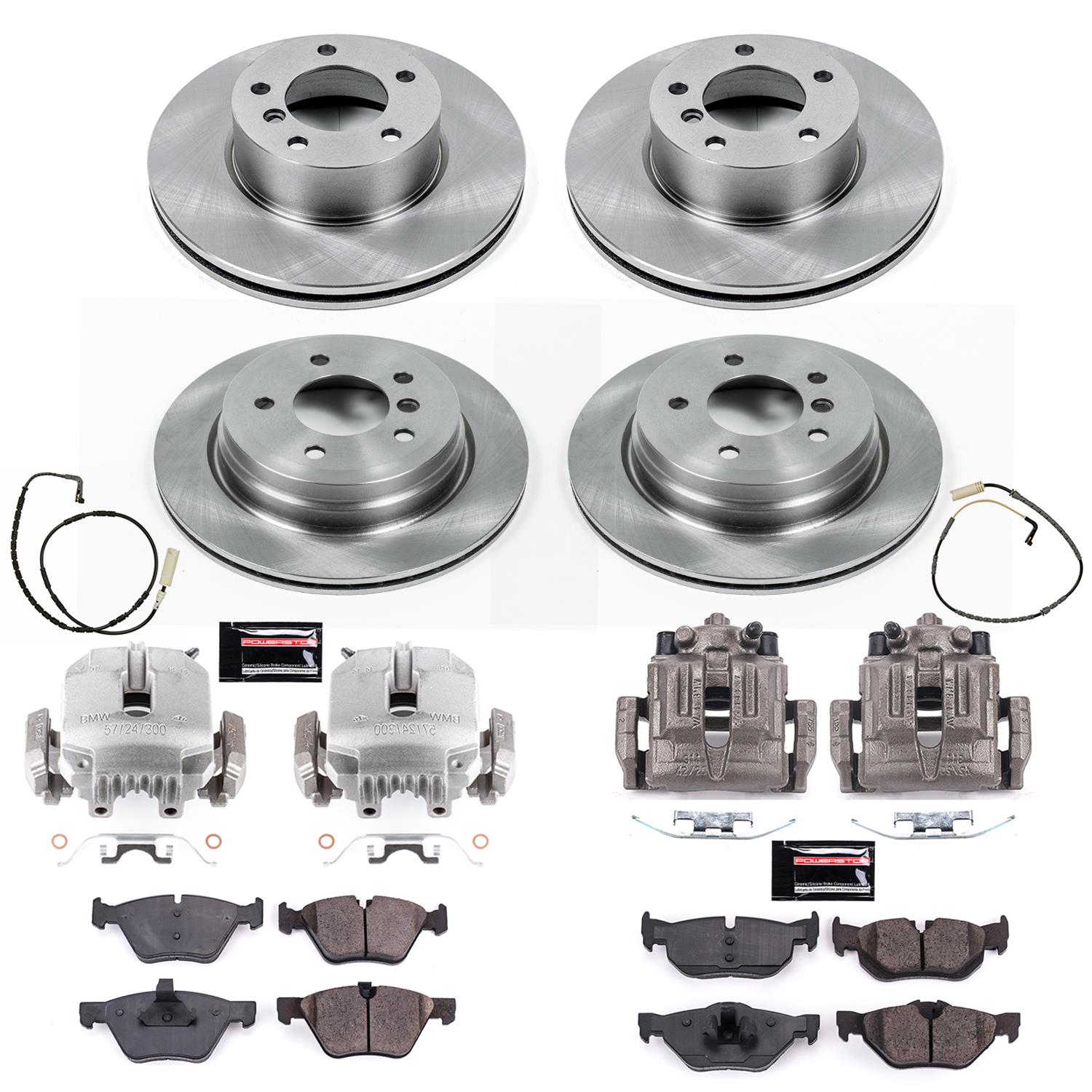 Power Stop 2007 BMW 328xi Front & Rear Autospecialty Brake Kit w/Calipers (1x psbKCOE3002, 1x psbKCOE4589) thumbnail 2