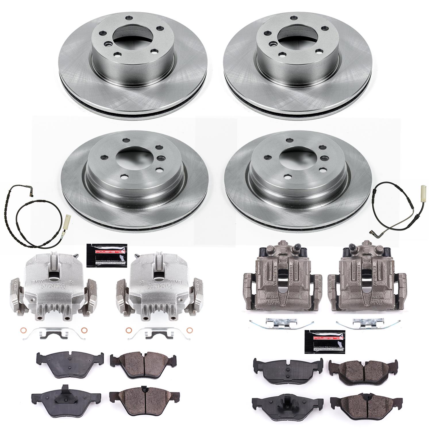 Power Stop 2007 BMW 328i Front & Rear Autospecialty Brake Kit w/Calipers (1x psbKCOE3002, 1x psbKCOE4590) thumbnail 2