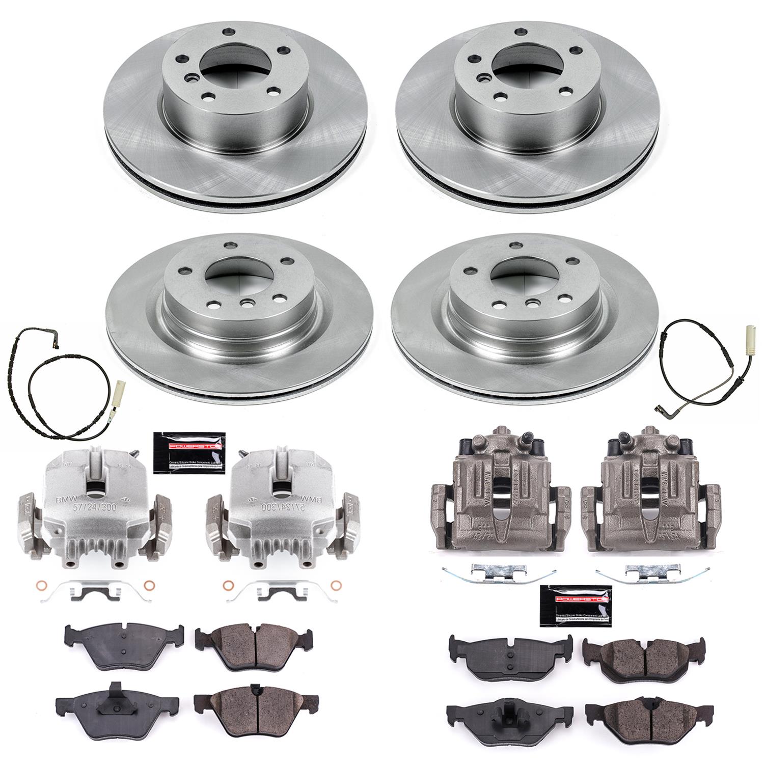 Power Stop 2007 BMW 328i Front & Rear Autospecialty Brake Kit w/Calipers (1x psbKCOE4590, 1x psbKCOE044) thumbnail 2