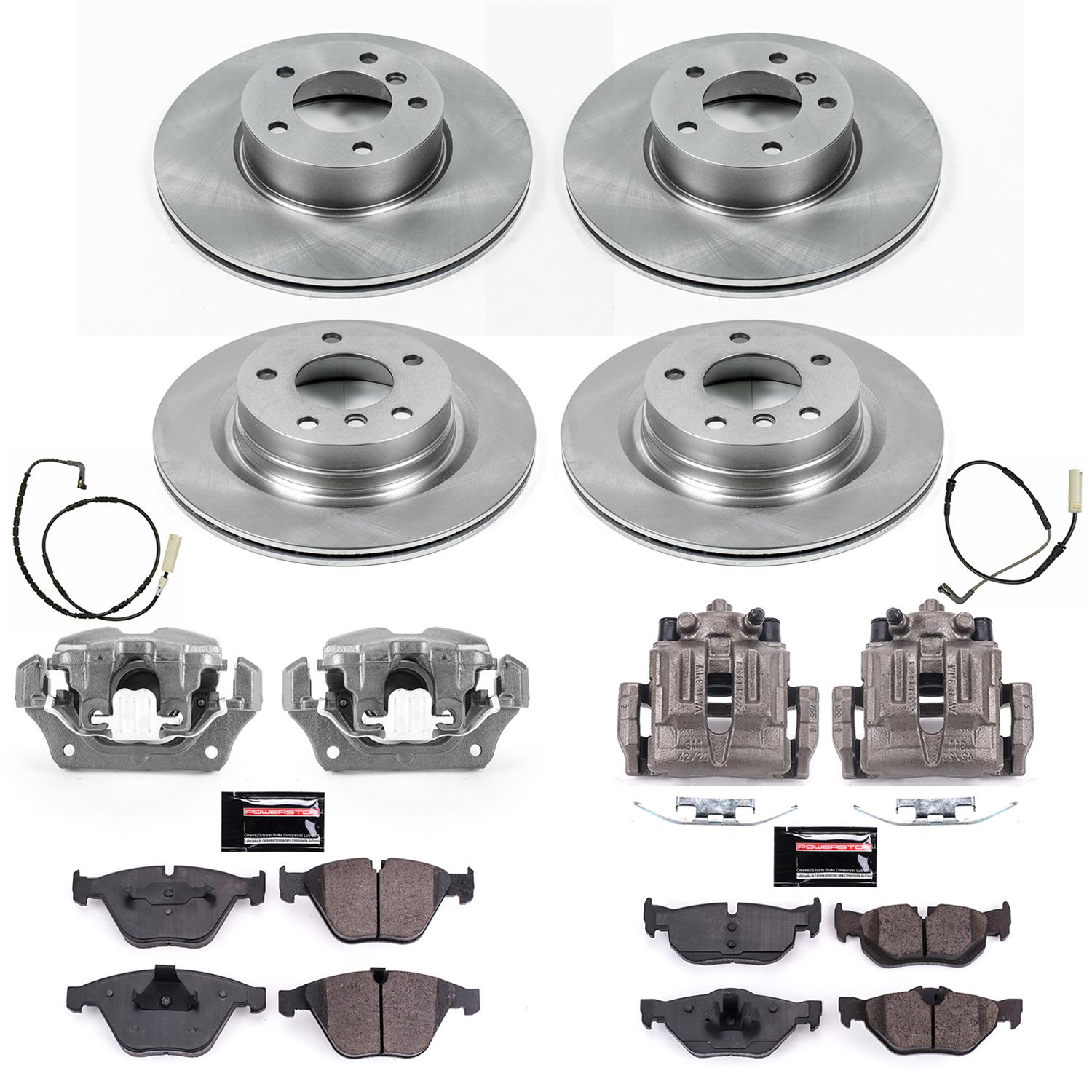 Power Stop 08-10 BMW 328i Front & Rear Autospecialty Brake Kit w/Calipers (1x psbKCOE4677, 1x psbKCOE044) thumbnail 2